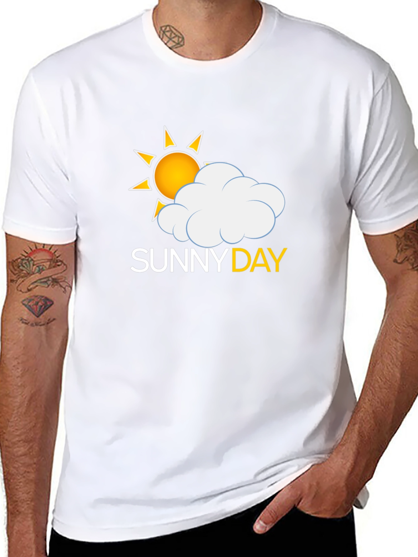 Sunny Day Graphic Tee - Black Casual Comfort