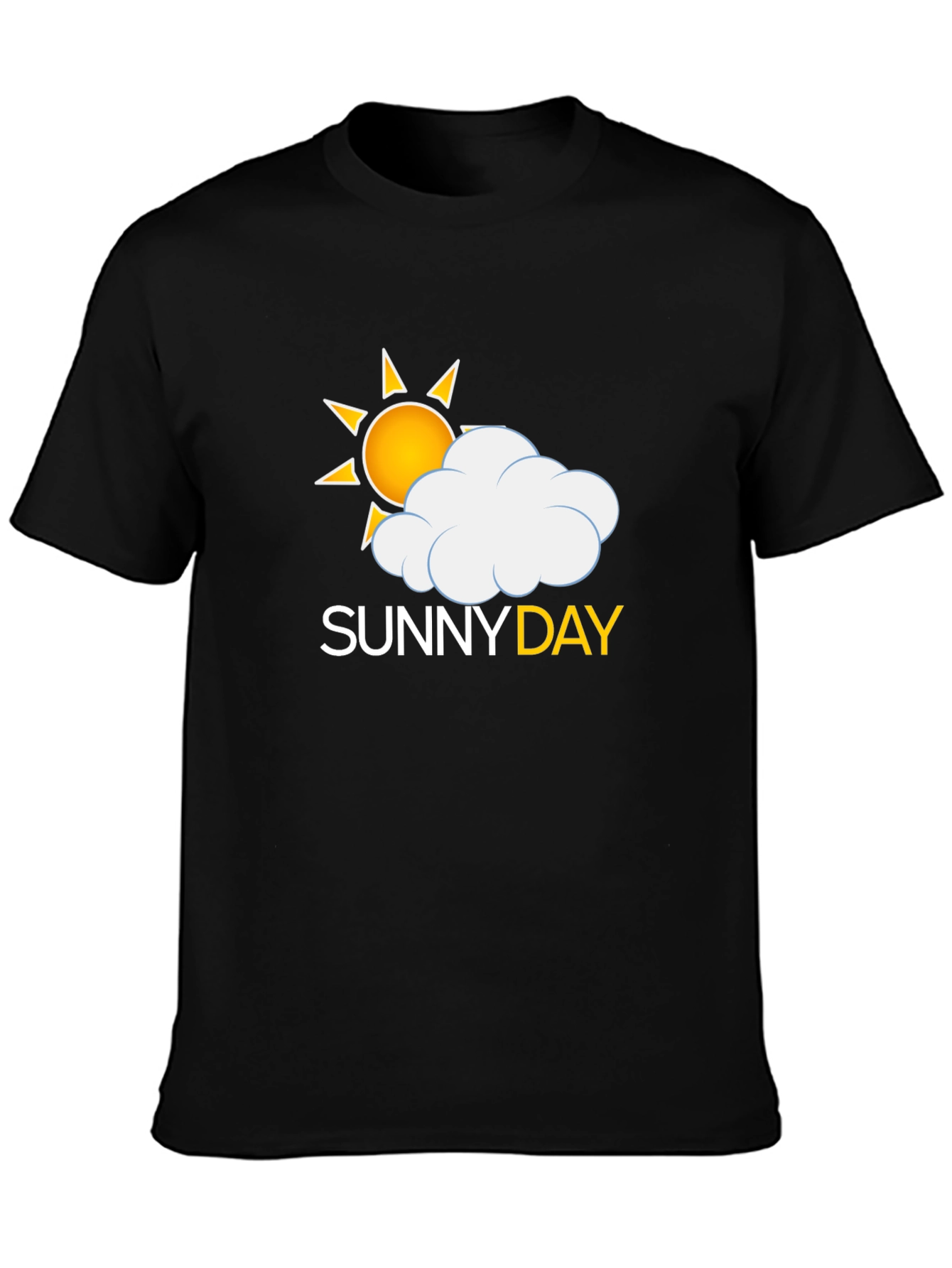 Sunny Day Graphic Tee - Black Casual Comfort