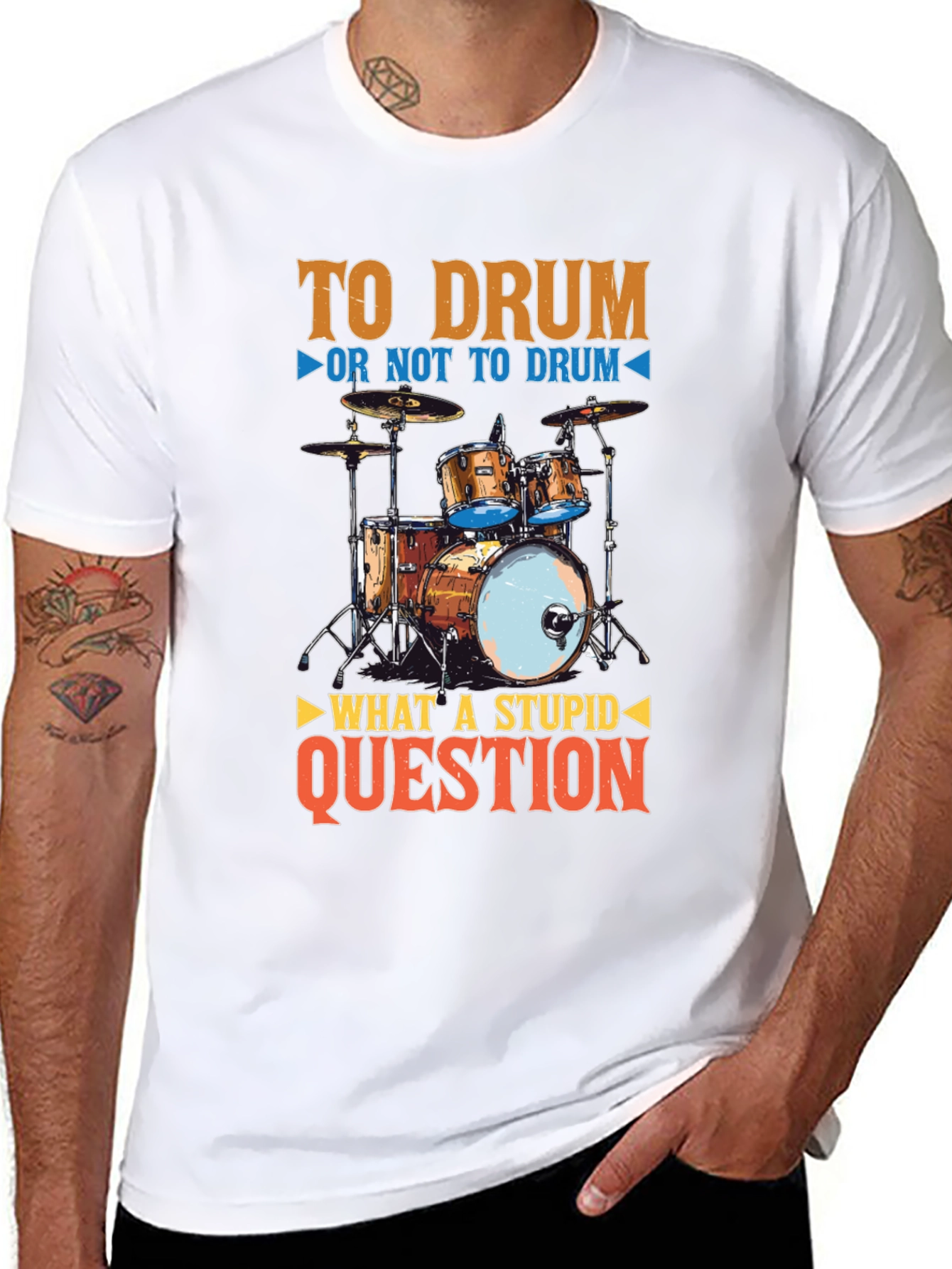 To Drum Graphic Tee - Funny Musician T-Shirt