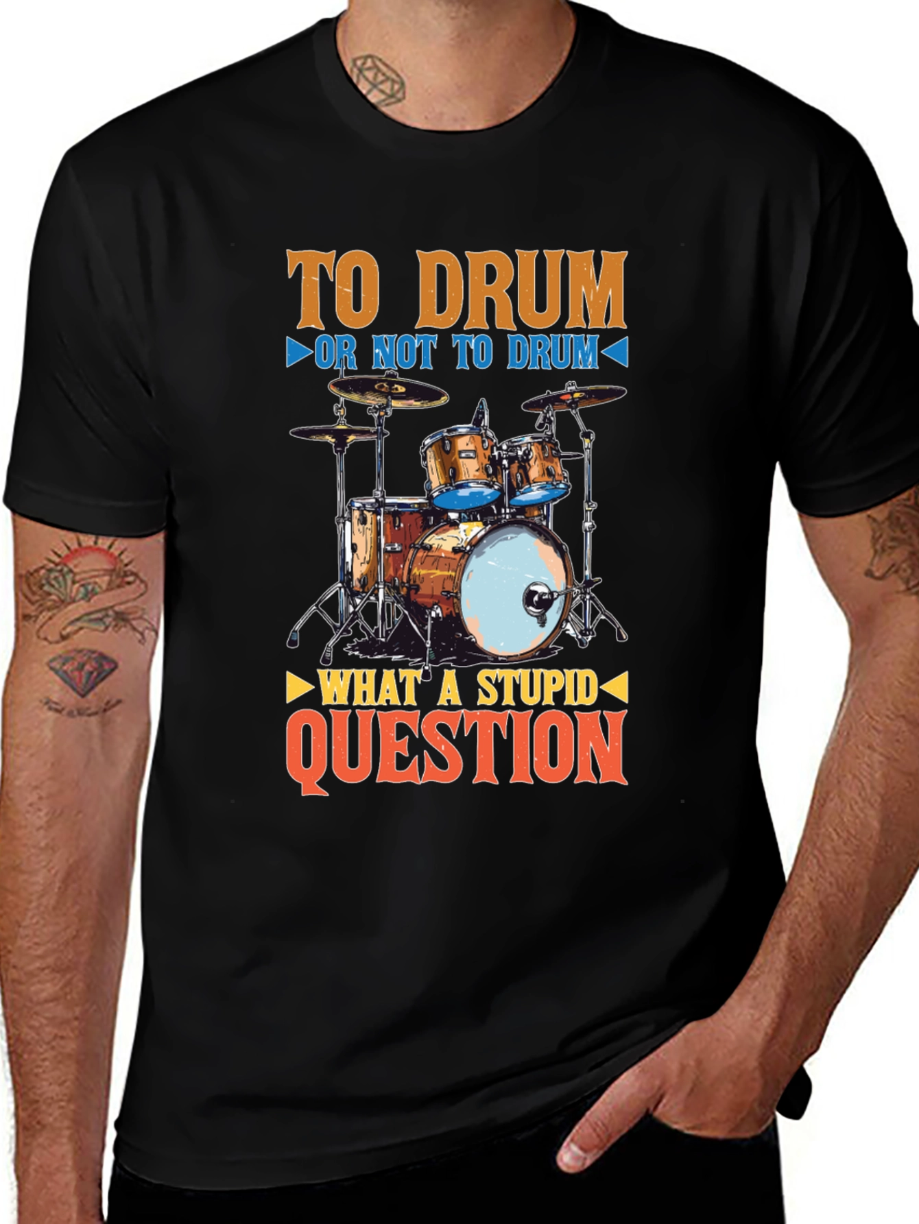 To Drum Graphic Tee - Funny Musician T-Shirt