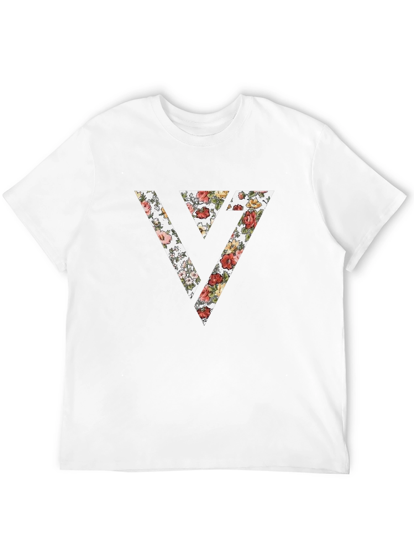 Floral Seventeen T-Shirt - Black Cotton Blend