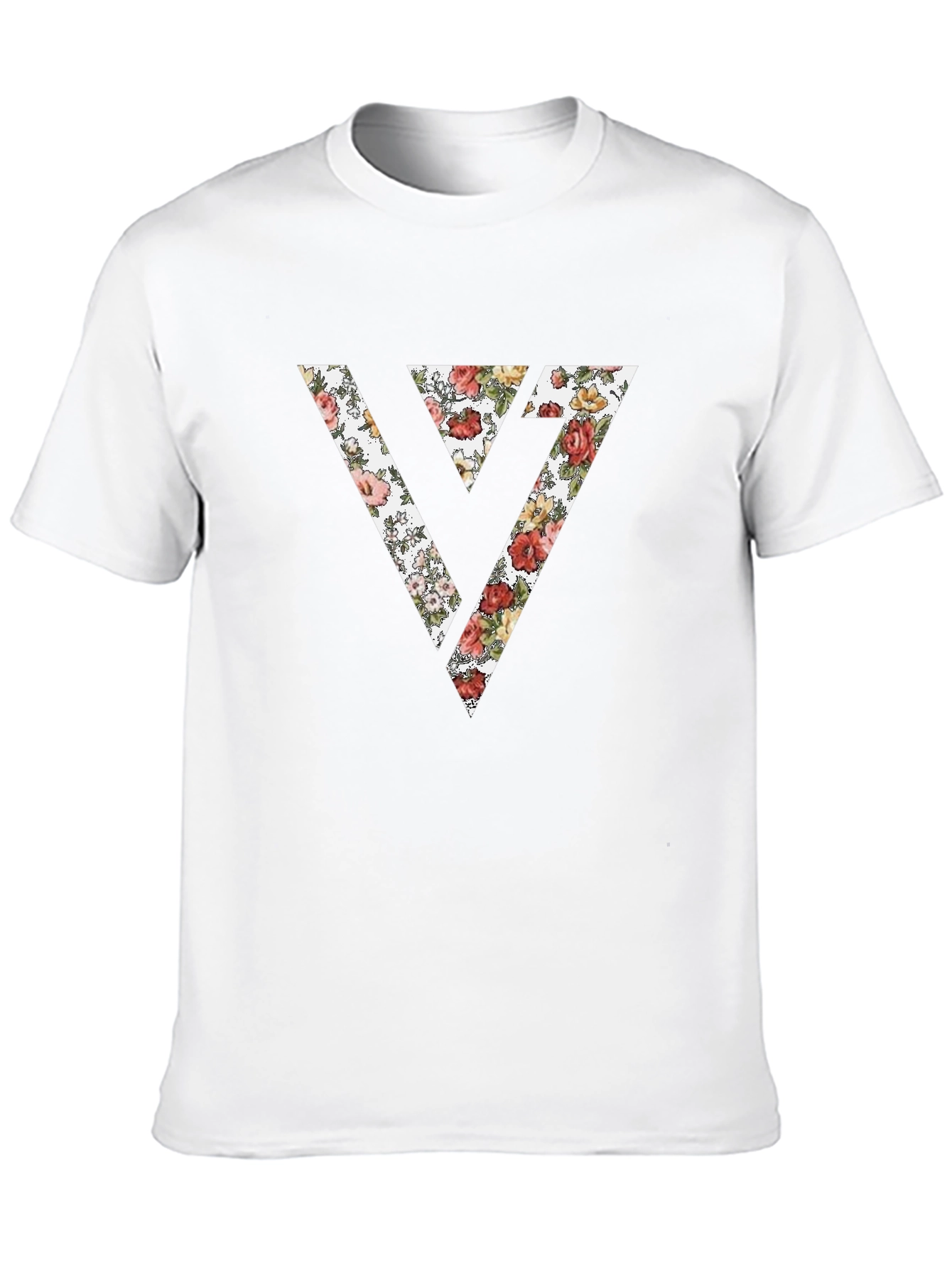 Floral Seventeen T-Shirt - Black Cotton Blend