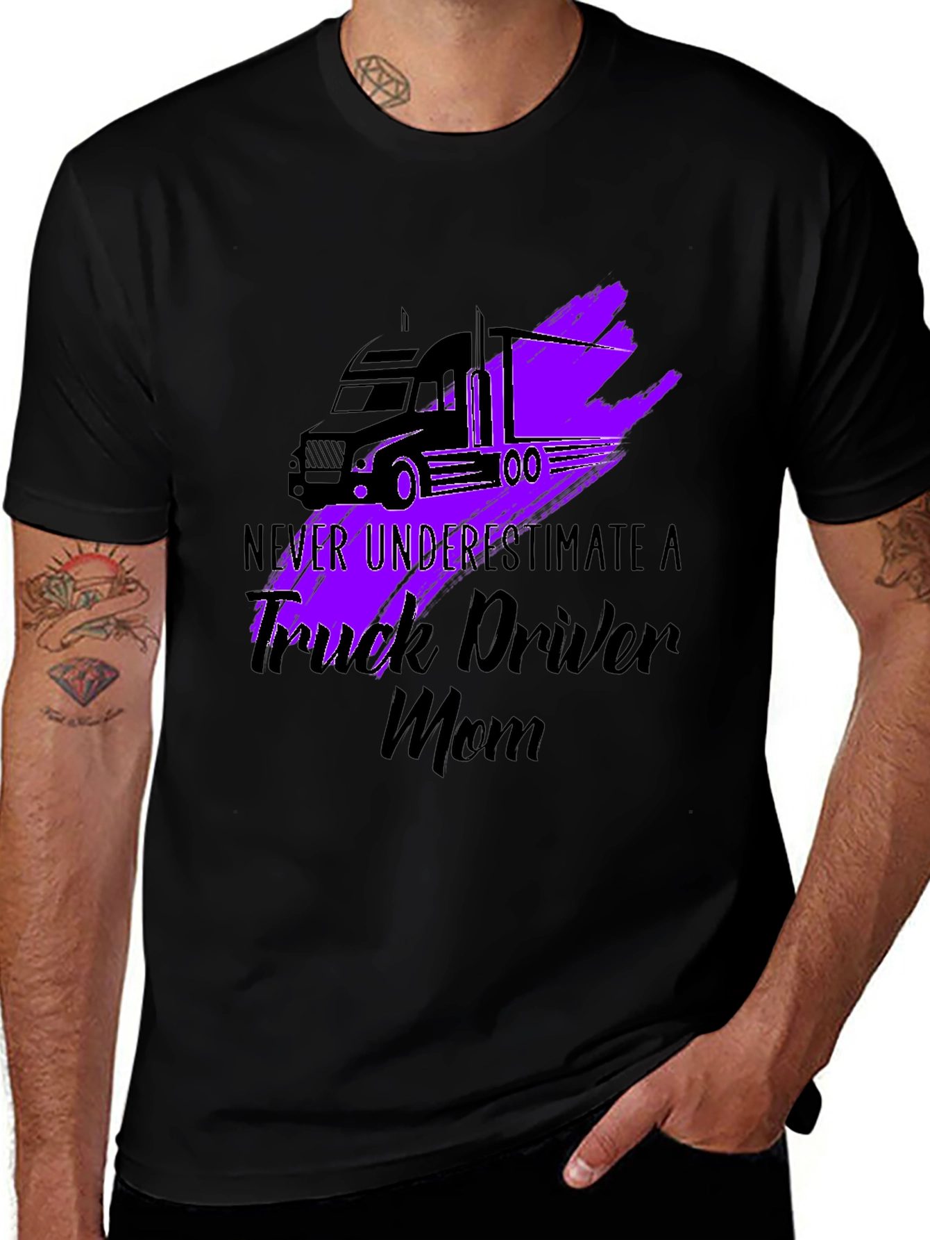 Trucker Mom T-Shirt - Never Underestimate