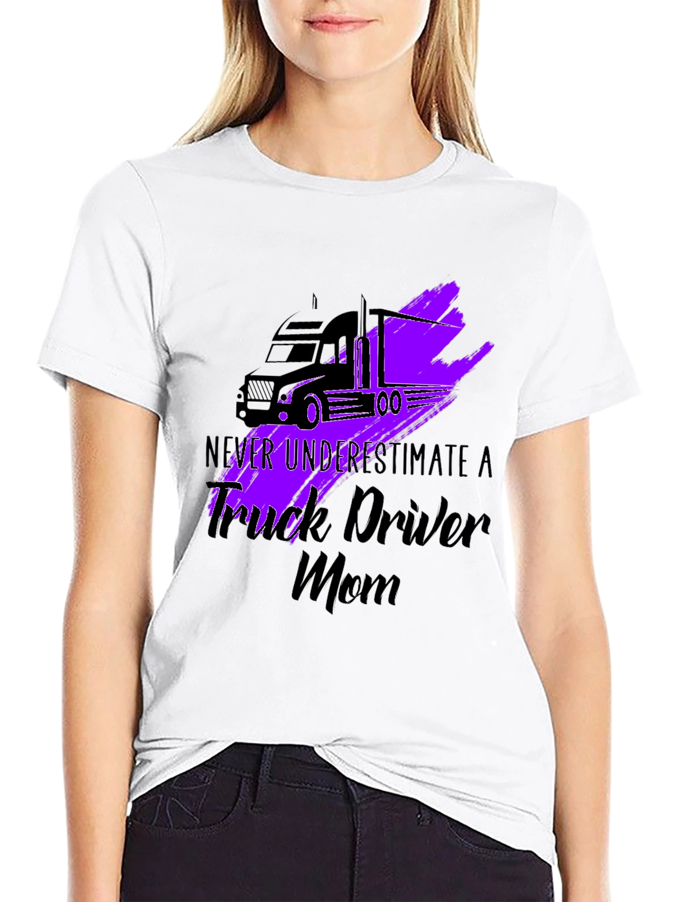 Trucker Mom T-Shirt - Never Underestimate