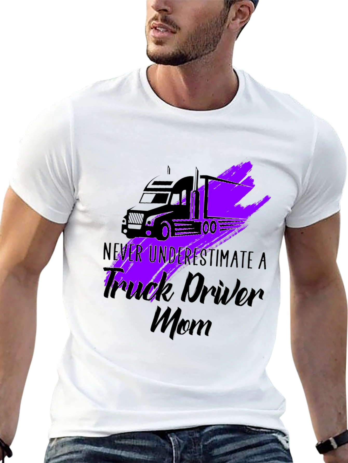 Trucker Mom T-Shirt - Never Underestimate