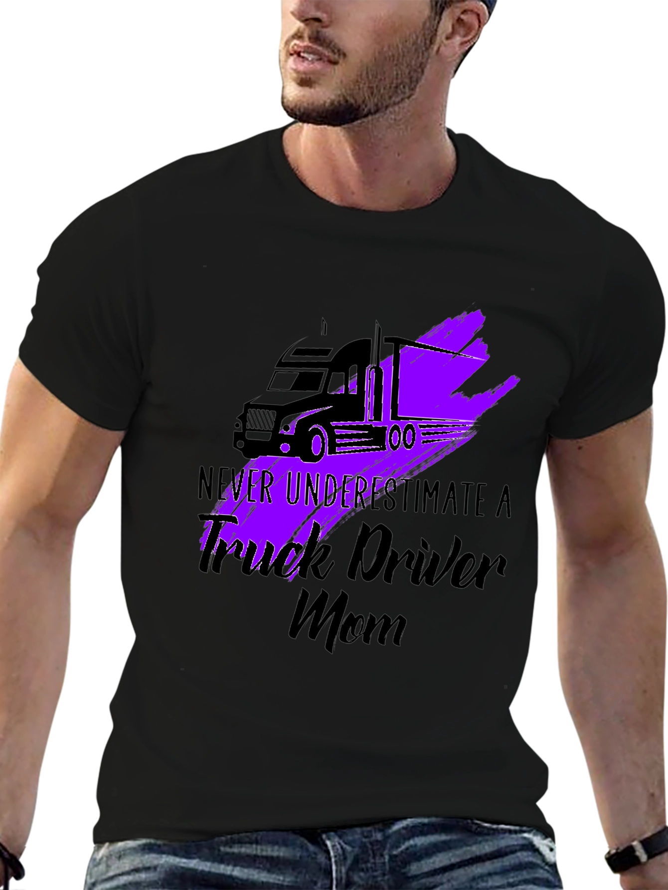 Trucker Mom T-Shirt - Never Underestimate
