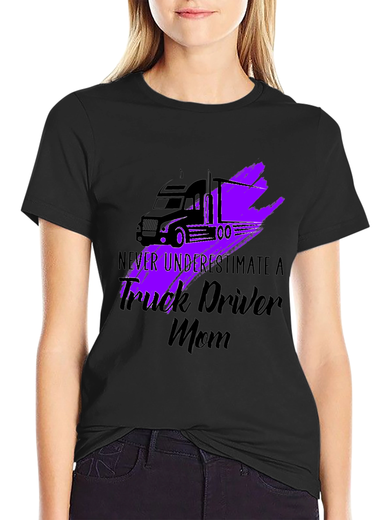 Trucker Mom T-Shirt - Never Underestimate