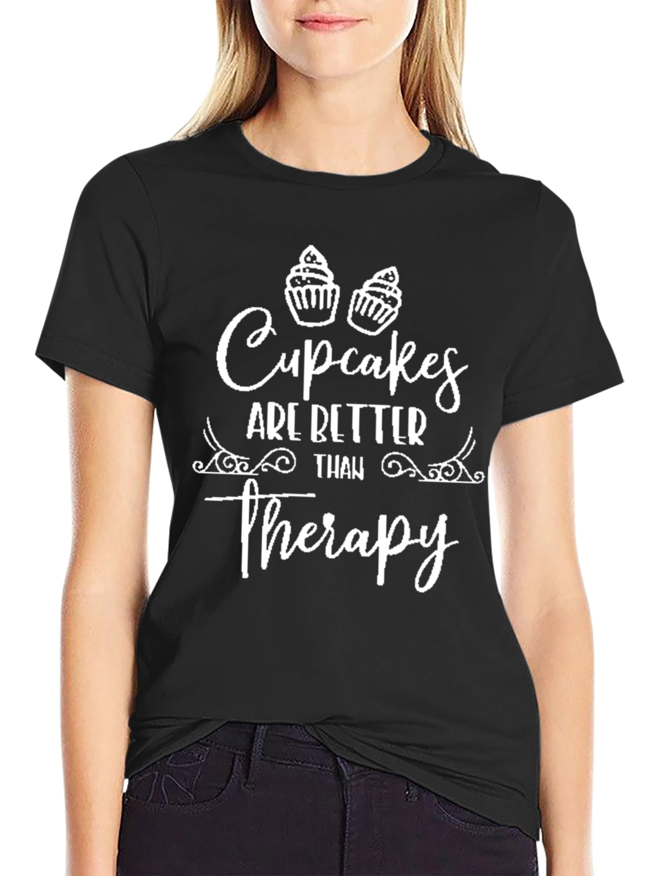 Cupcakes are Better Than Therapy Graphic T-Shirt