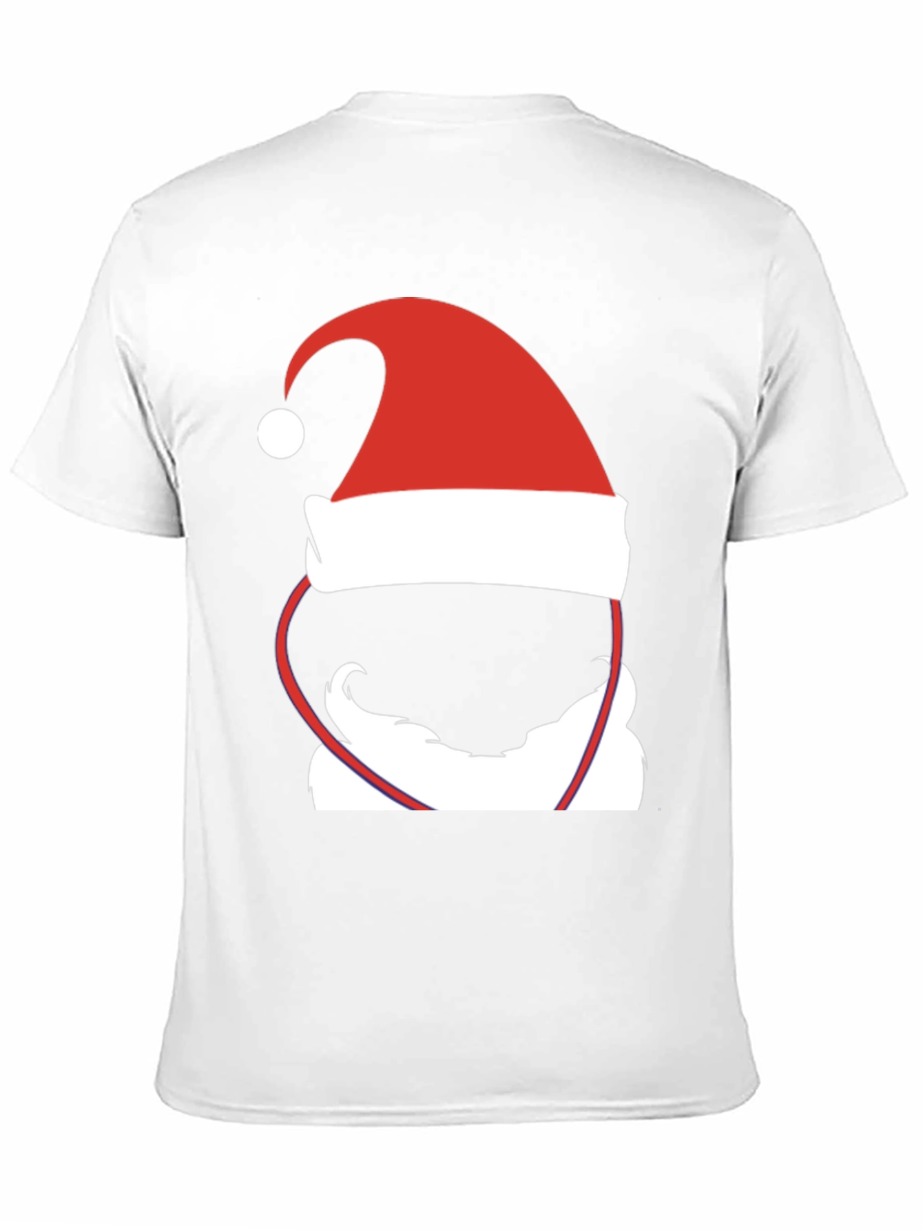 Santa Hat & Beard Graphic T-Shirt - Holiday Cheer