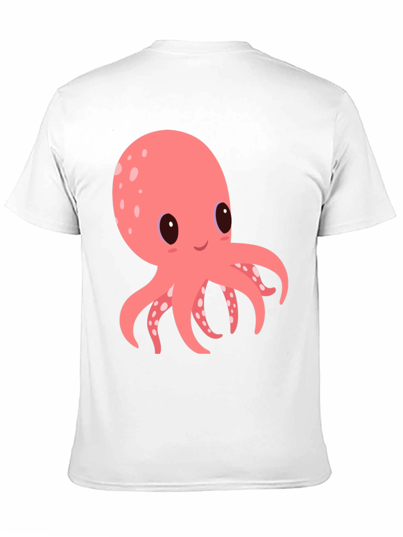 Cute Octopus Graphic Tee - Black Cotton Comfort