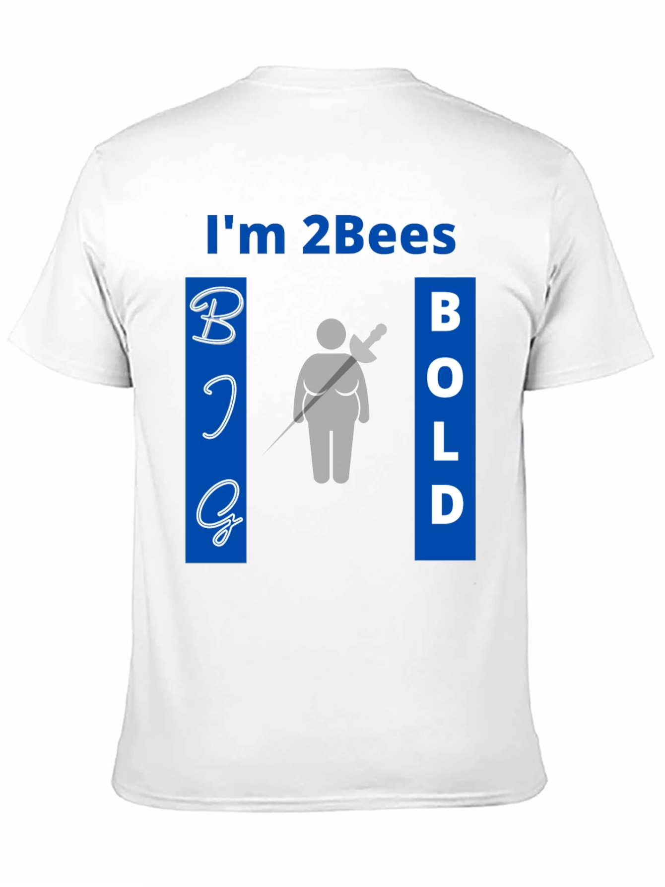Im 2Bees Big Bold Black Graphic Tee Shirt