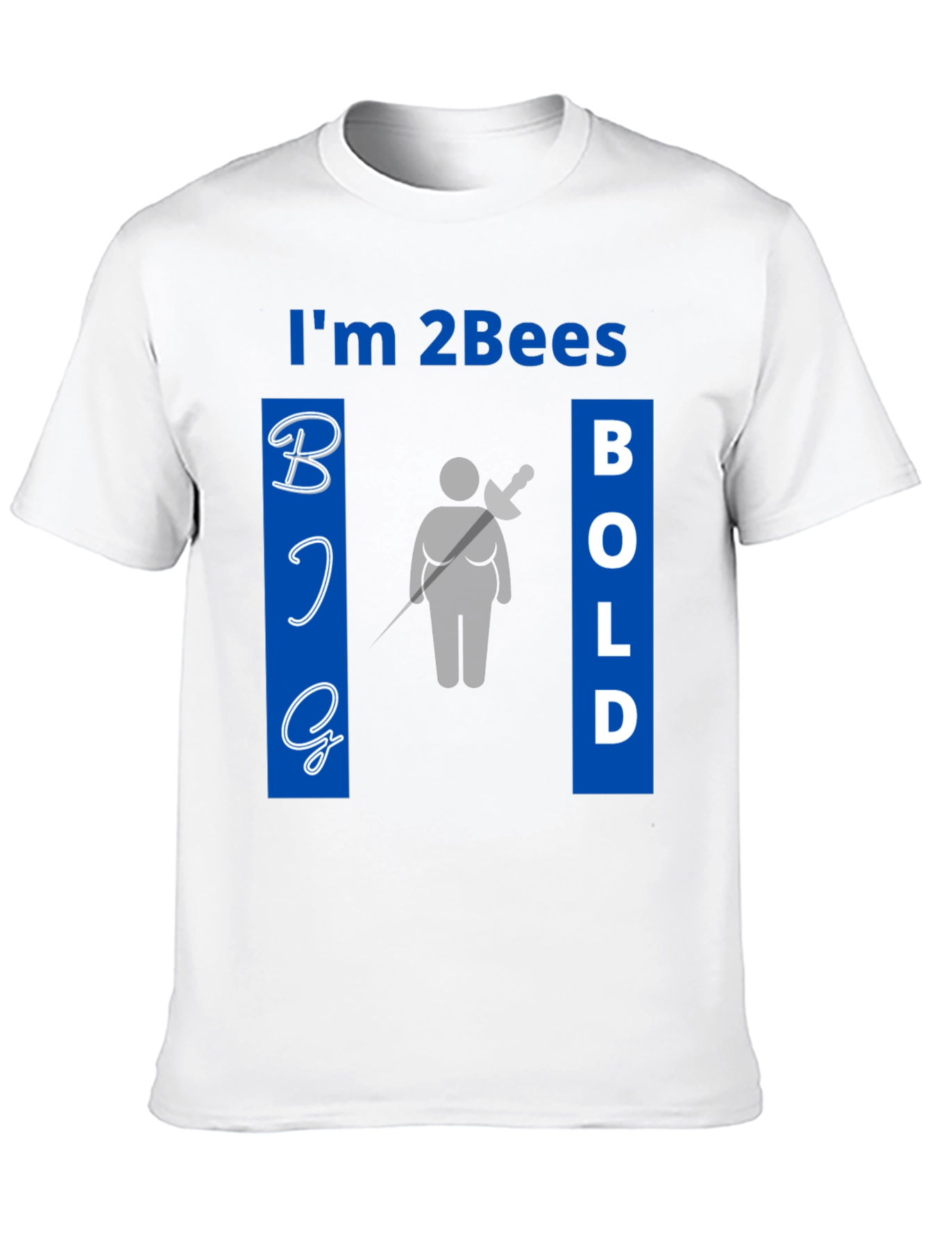 Im 2Bees Big Bold Black Graphic Tee Shirt