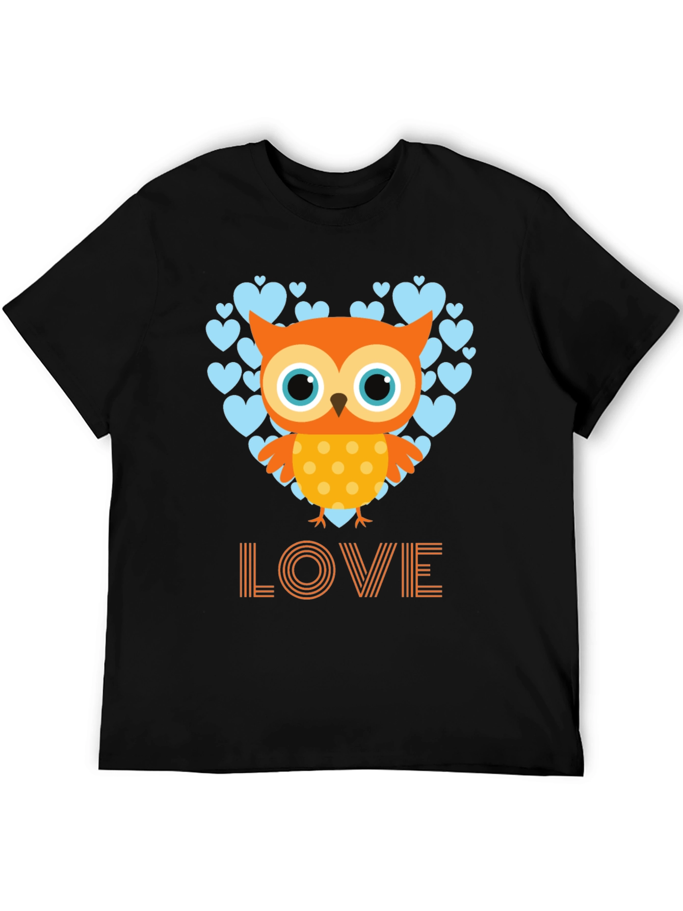Owl Love Graphic Tee - Mens Black T-Shirt