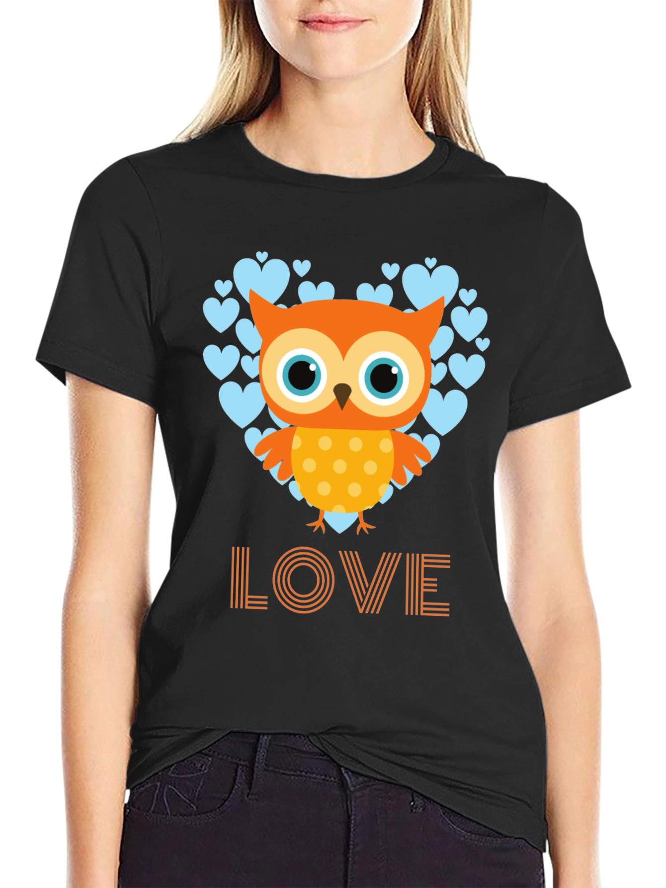 Owl Love Graphic Tee - Mens Black T-Shirt