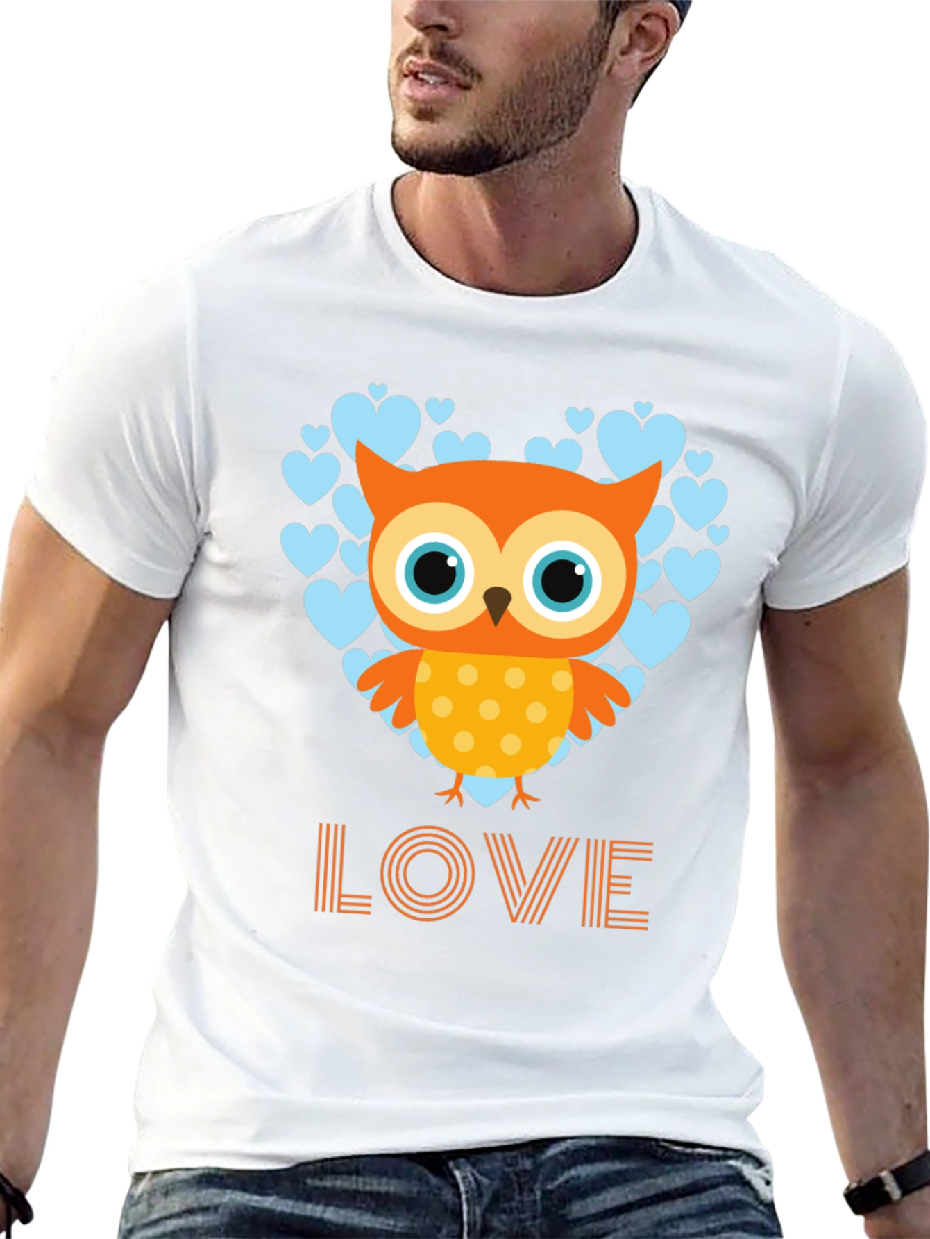 Owl Love Graphic Tee - Mens Black T-Shirt
