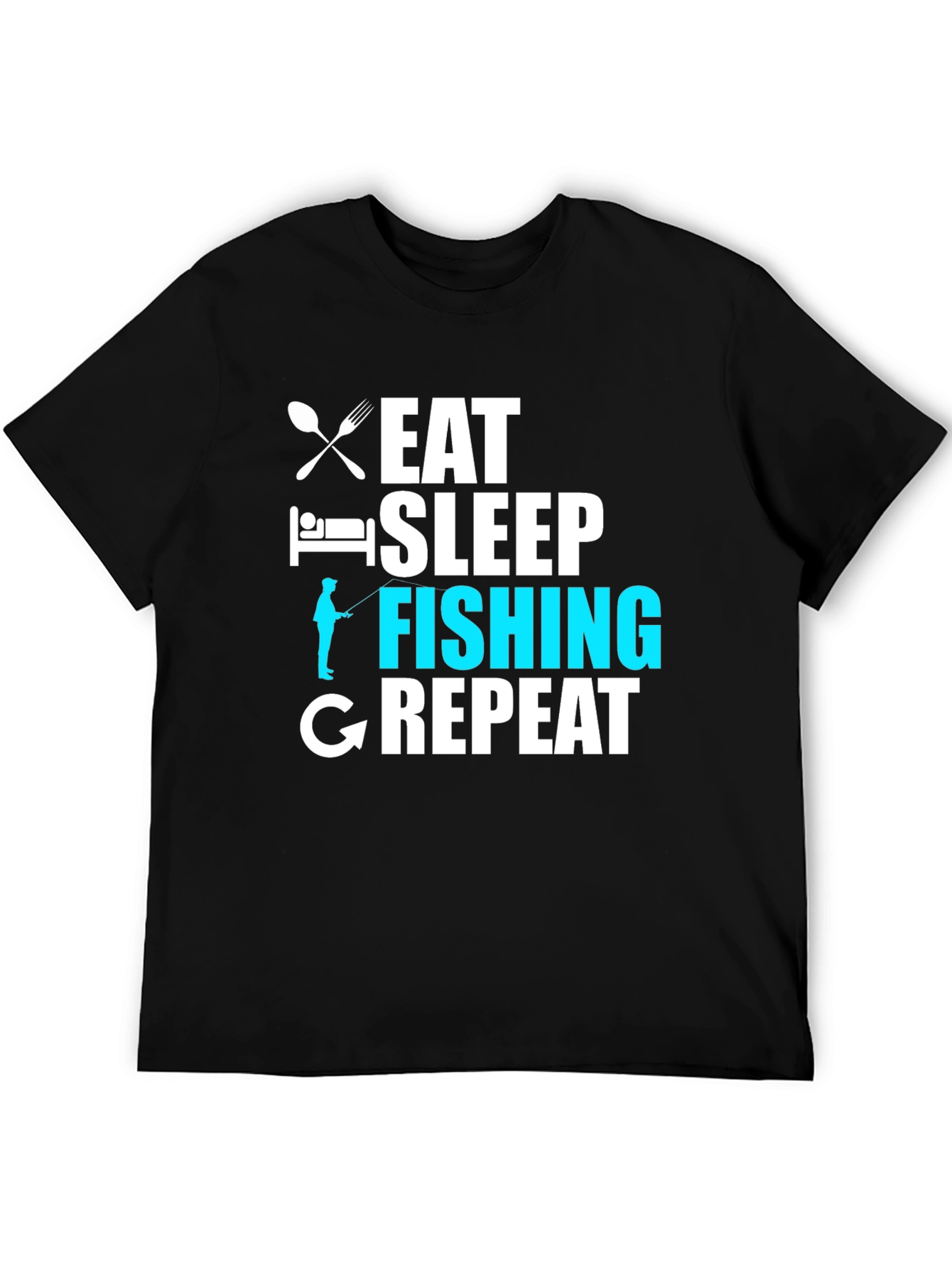Eat Sleep Fishing Repeat Graphic T-Shirt