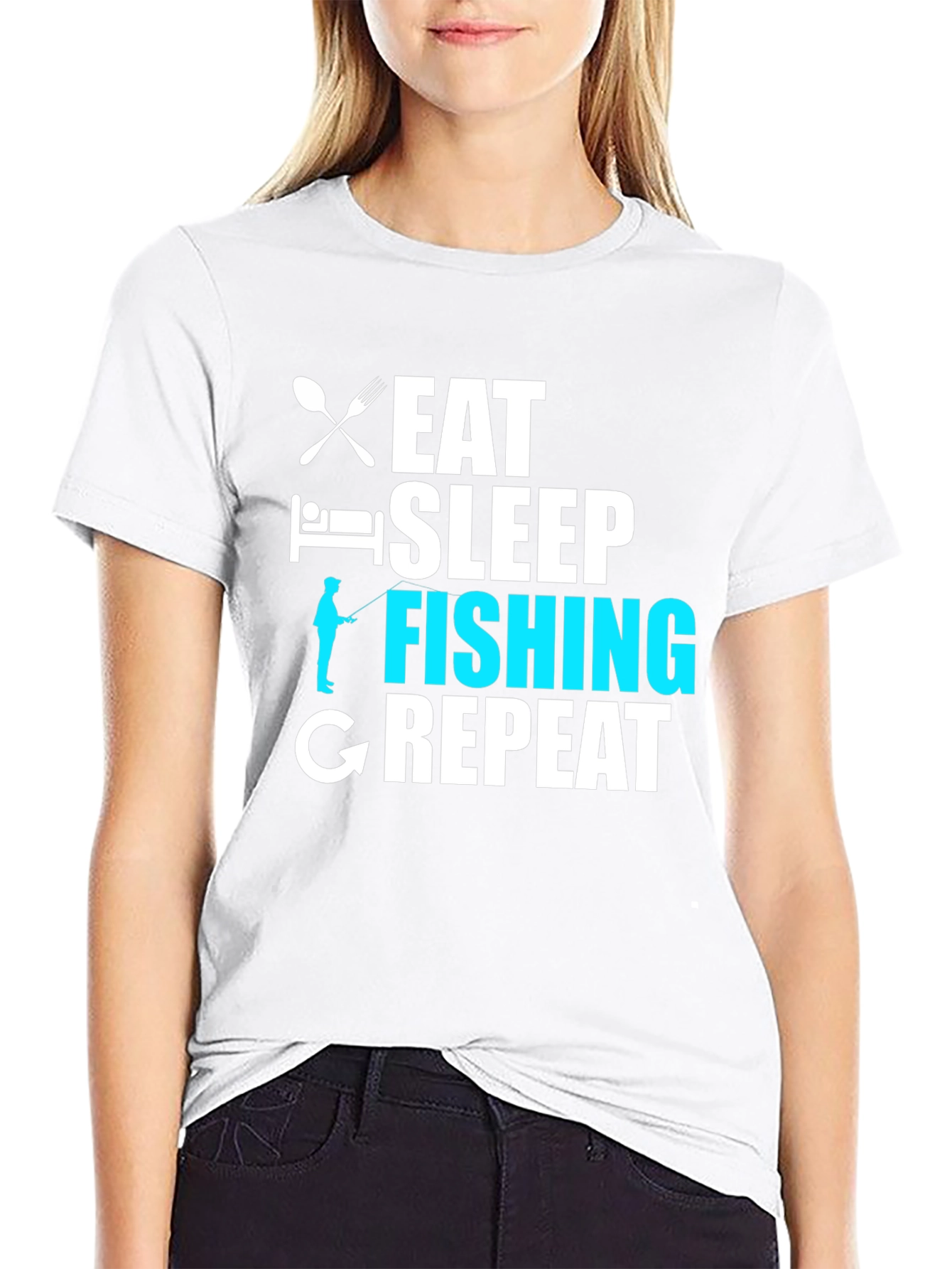 Eat Sleep Fishing Repeat Graphic T-Shirt