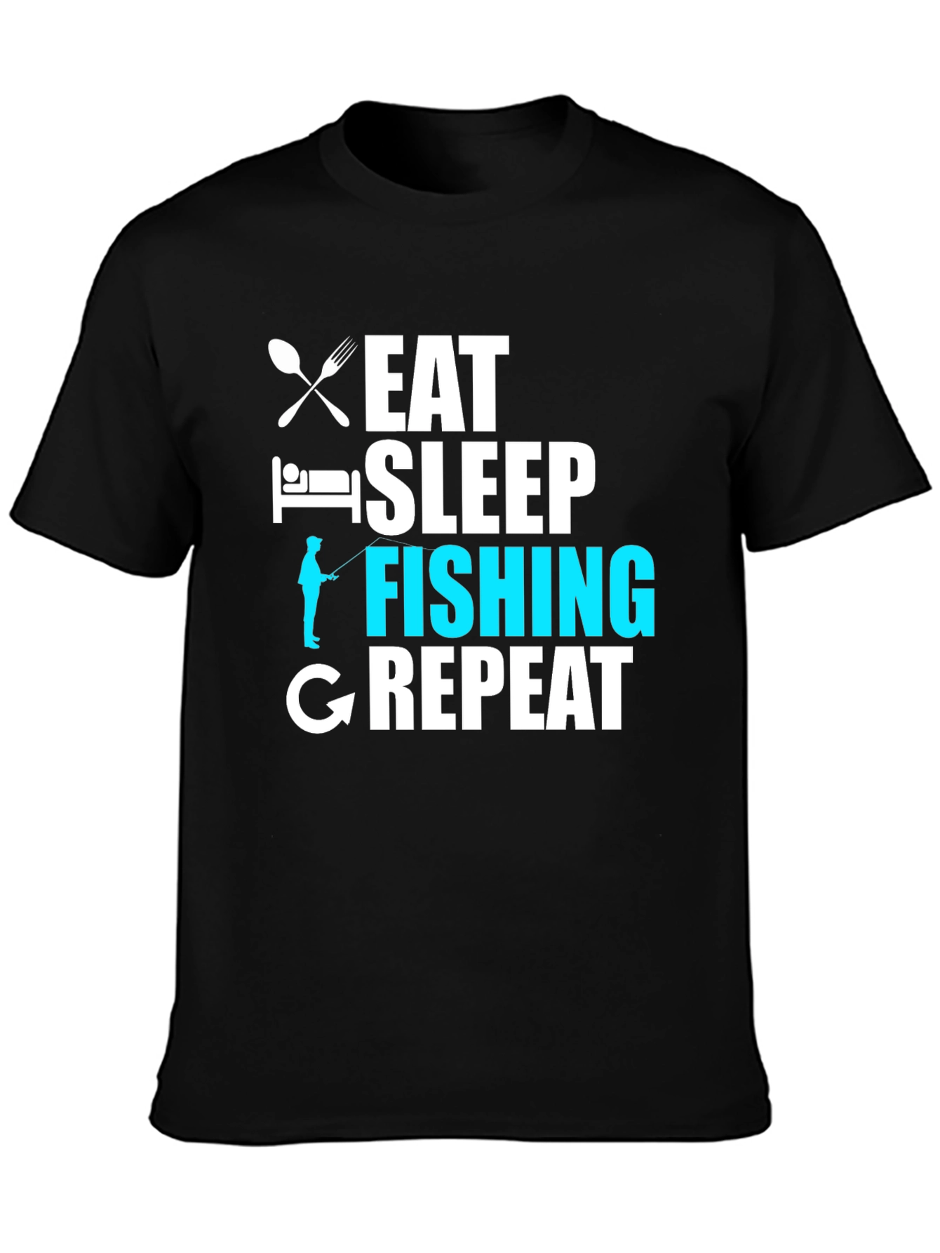 Eat Sleep Fishing Repeat Graphic T-Shirt