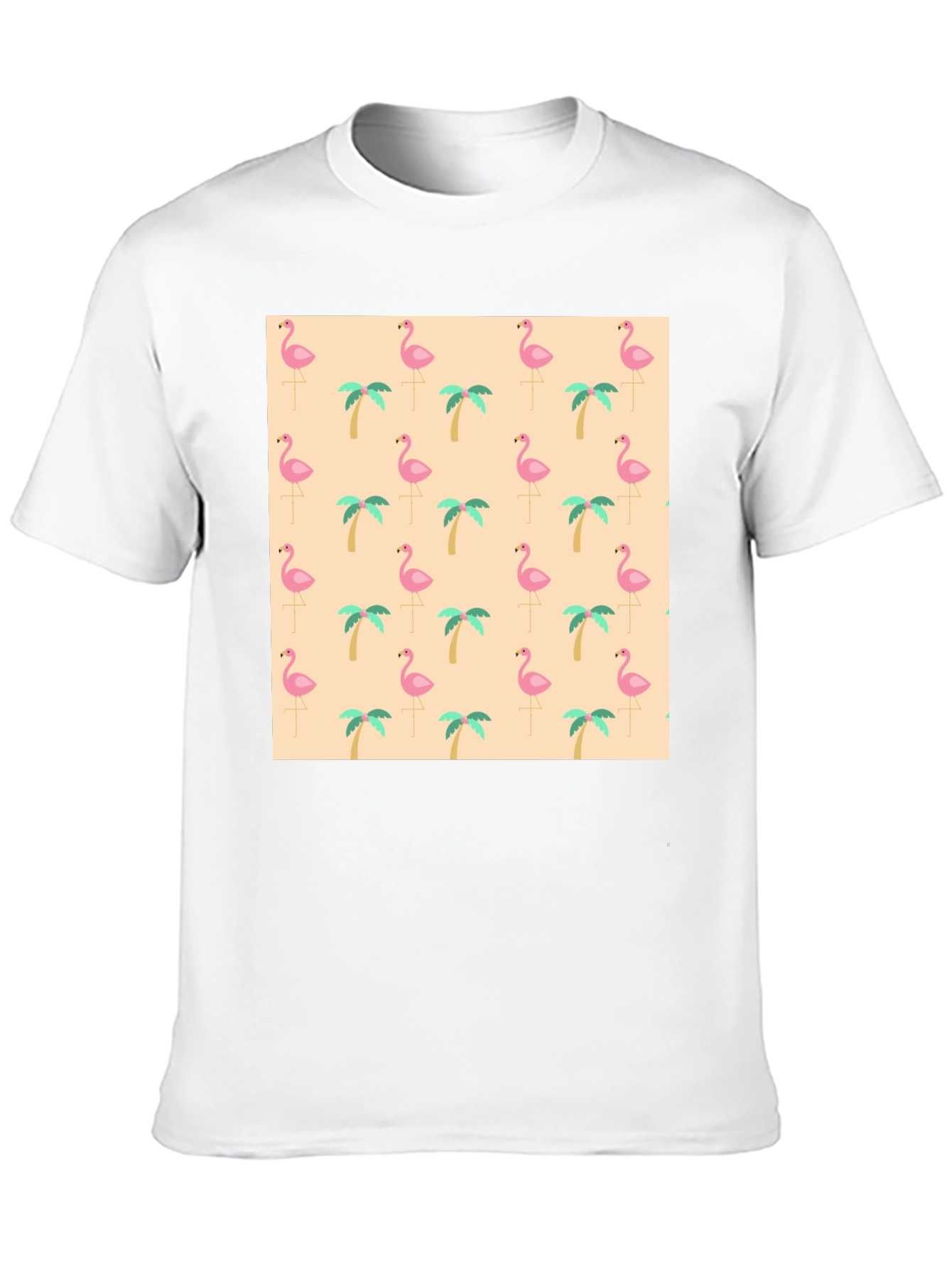 Tropical Flamingo & Palm Tree T-Shirt