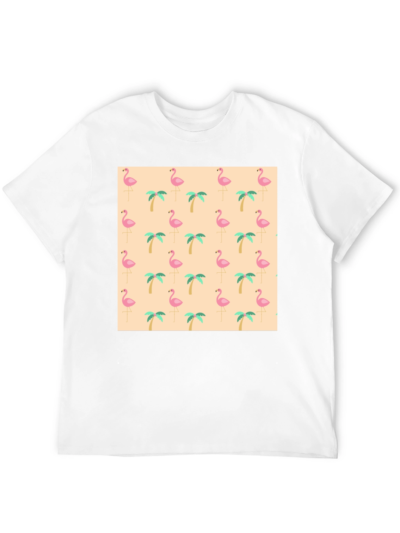 Tropical Flamingo & Palm Tree T-Shirt