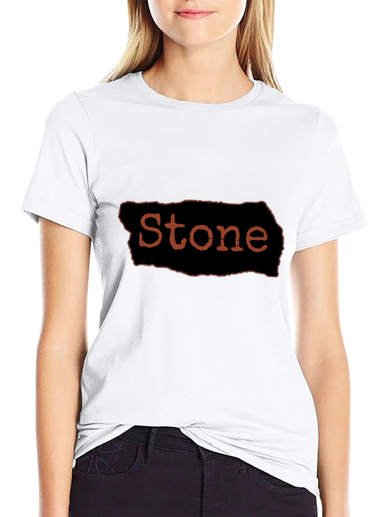 Stone Graphic Black T-Shirt Casual Wear