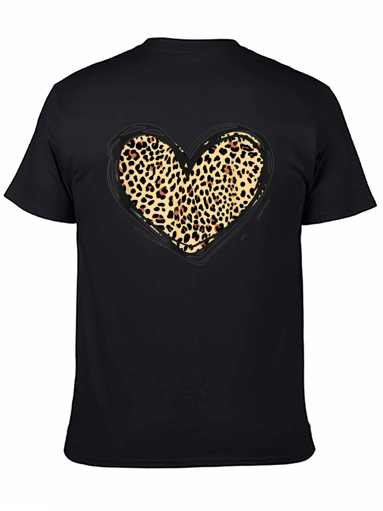 Leopard Print Heart Graphic Tee