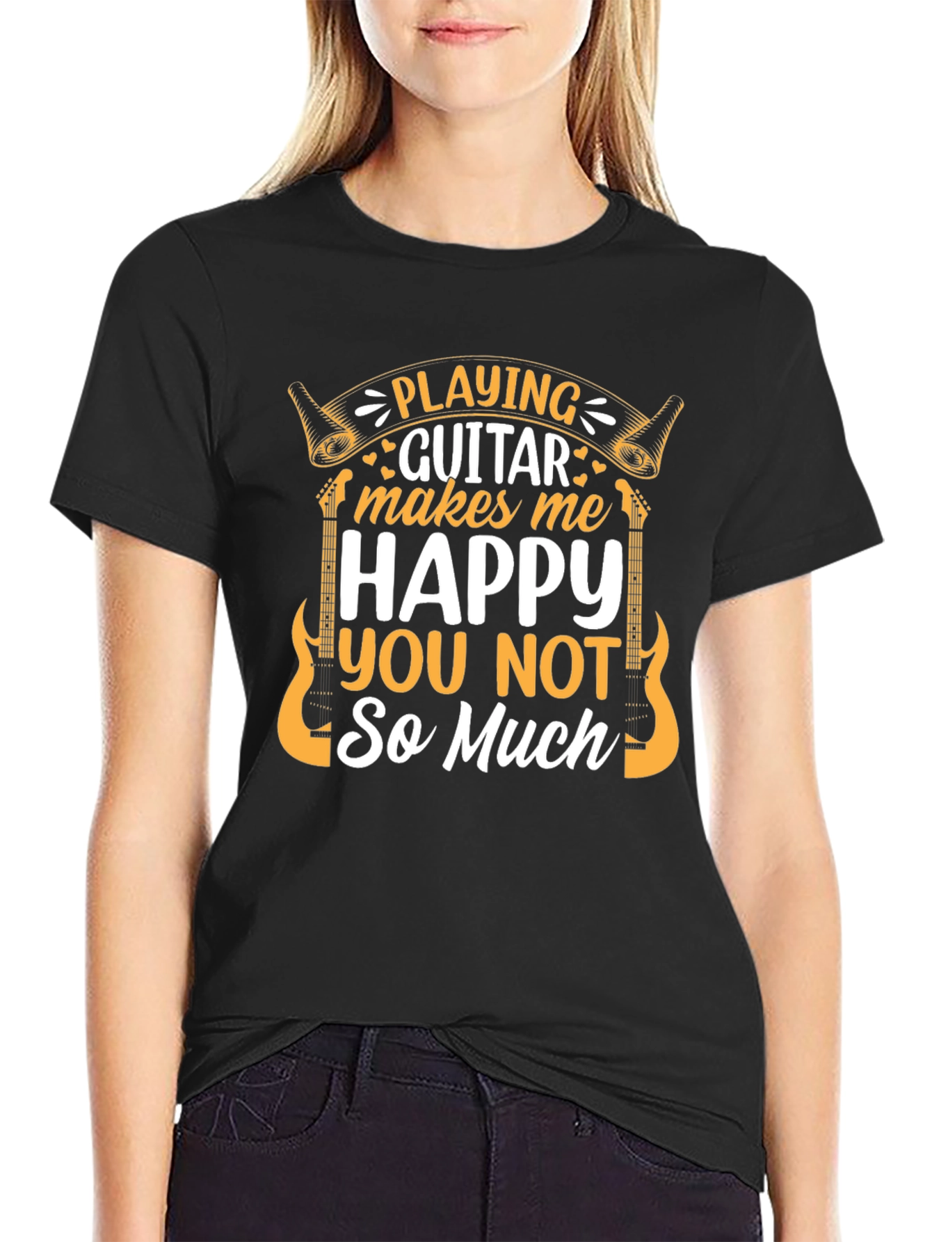 Playing Guitar Makes Me Happy T-Shirt