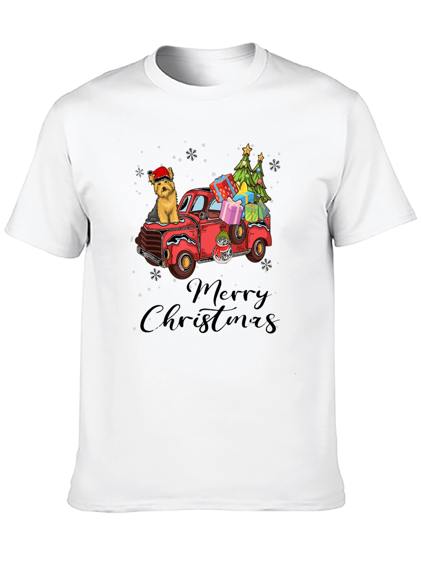 Merry Christmas Dog Truck T-Shirt