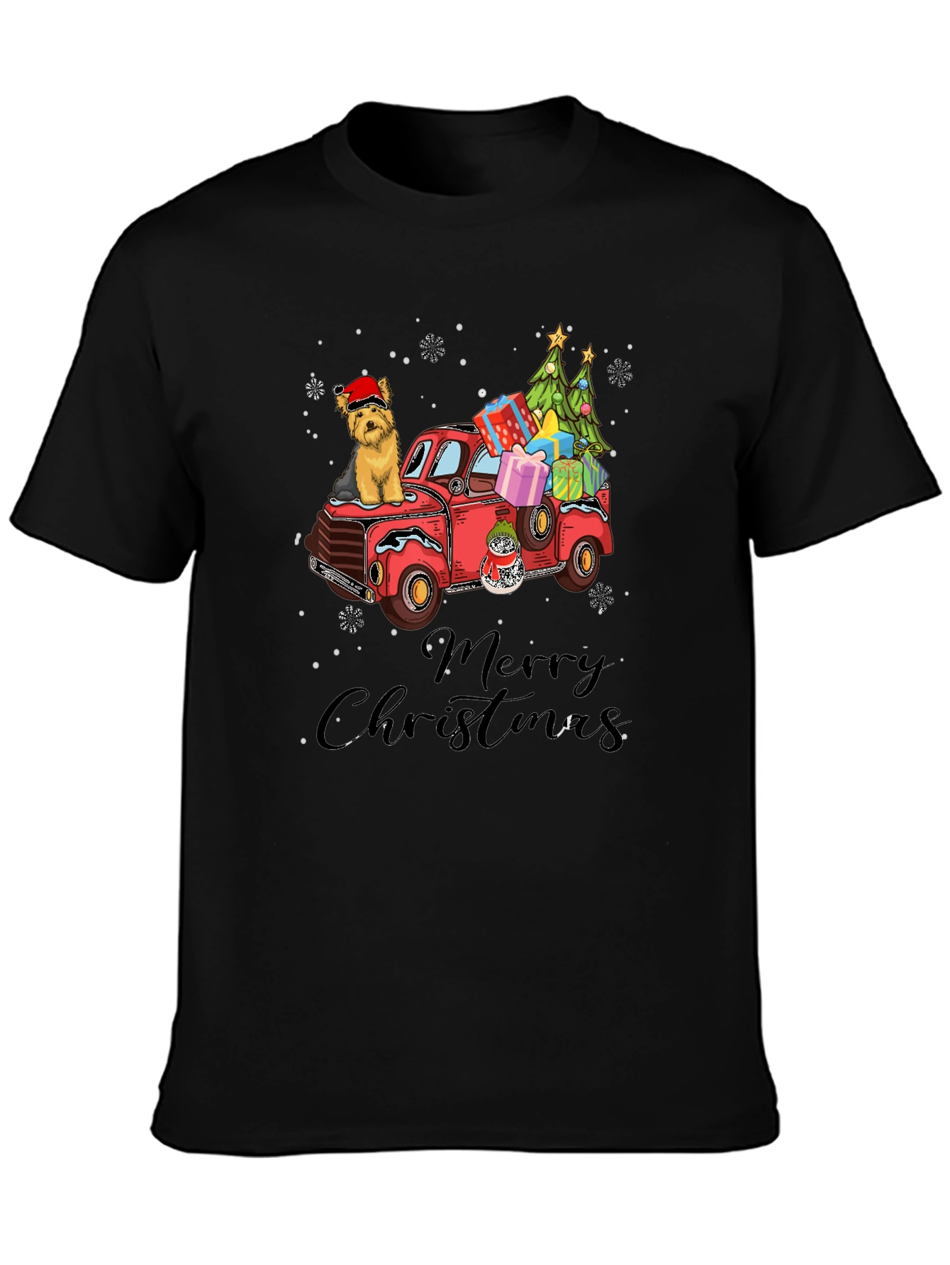 Merry Christmas Dog Truck T-Shirt