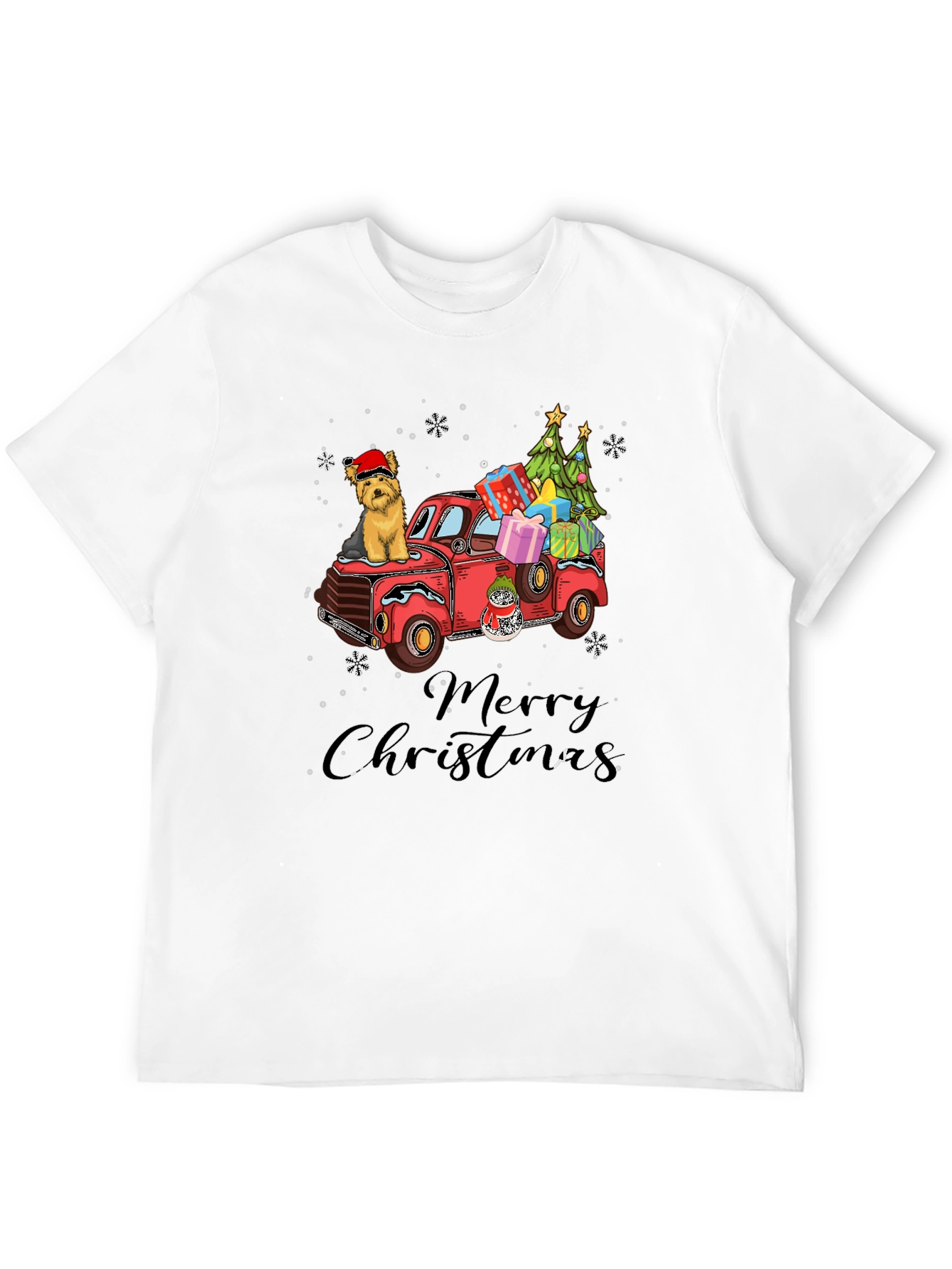 Merry Christmas Dog Truck T-Shirt