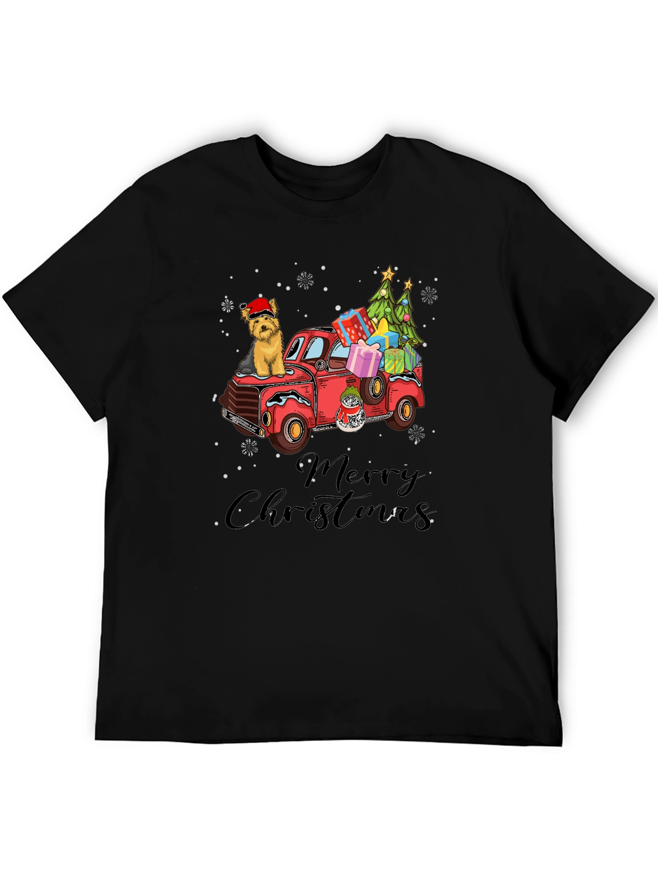 Merry Christmas Dog Truck T-Shirt