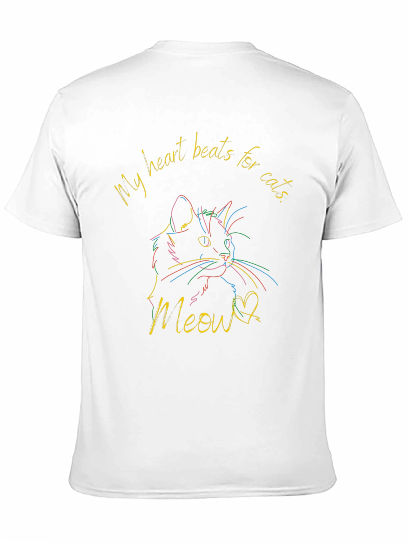 My Heart Beats for Cats Graphic T-Shirt
