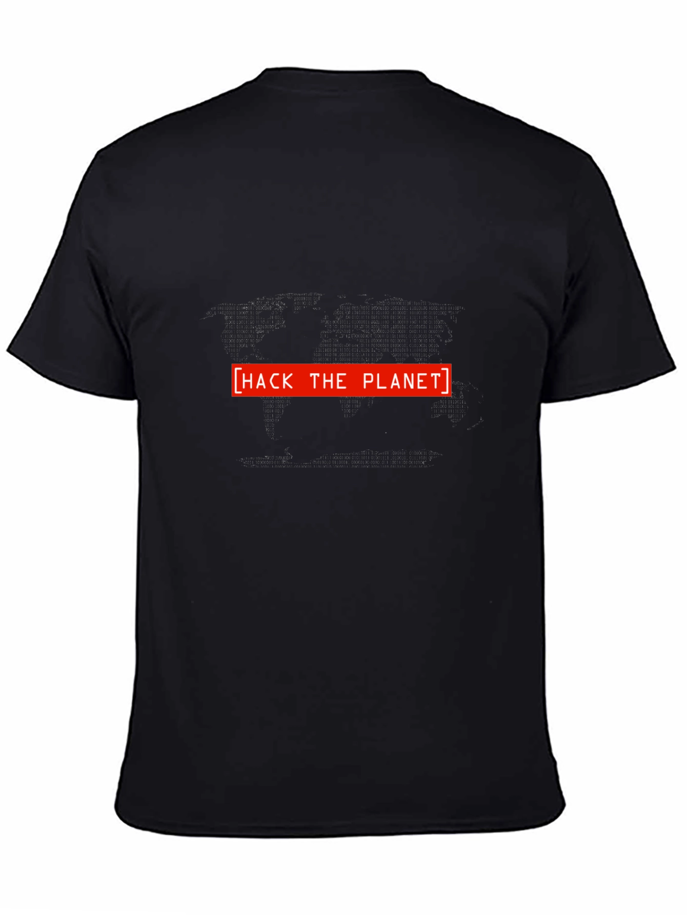 Hack the Planet Graphic Tee - Black Cotton T-Shirt