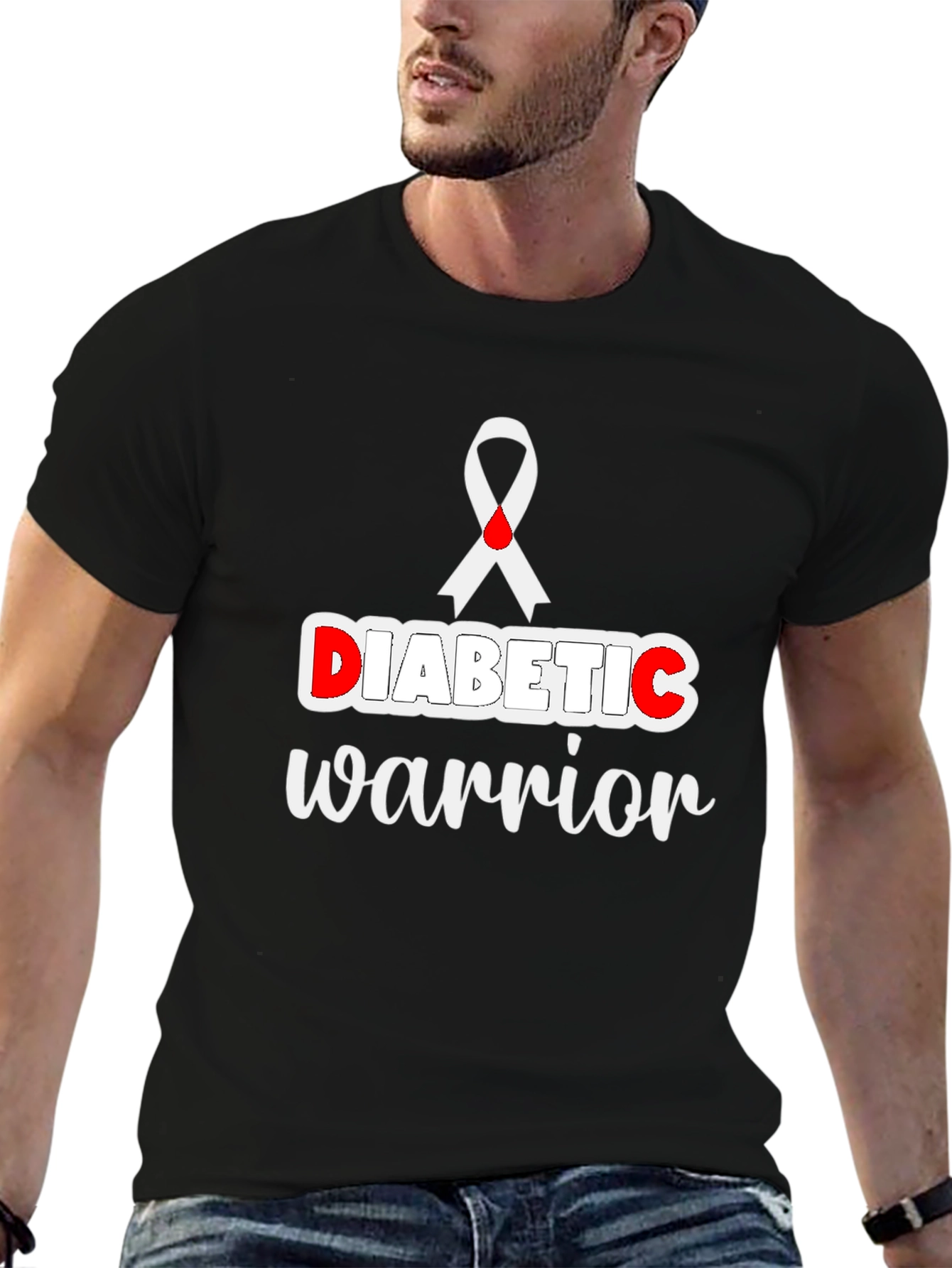 Diabetic Warrior T-Shirt - Awareness Ribbon Tee