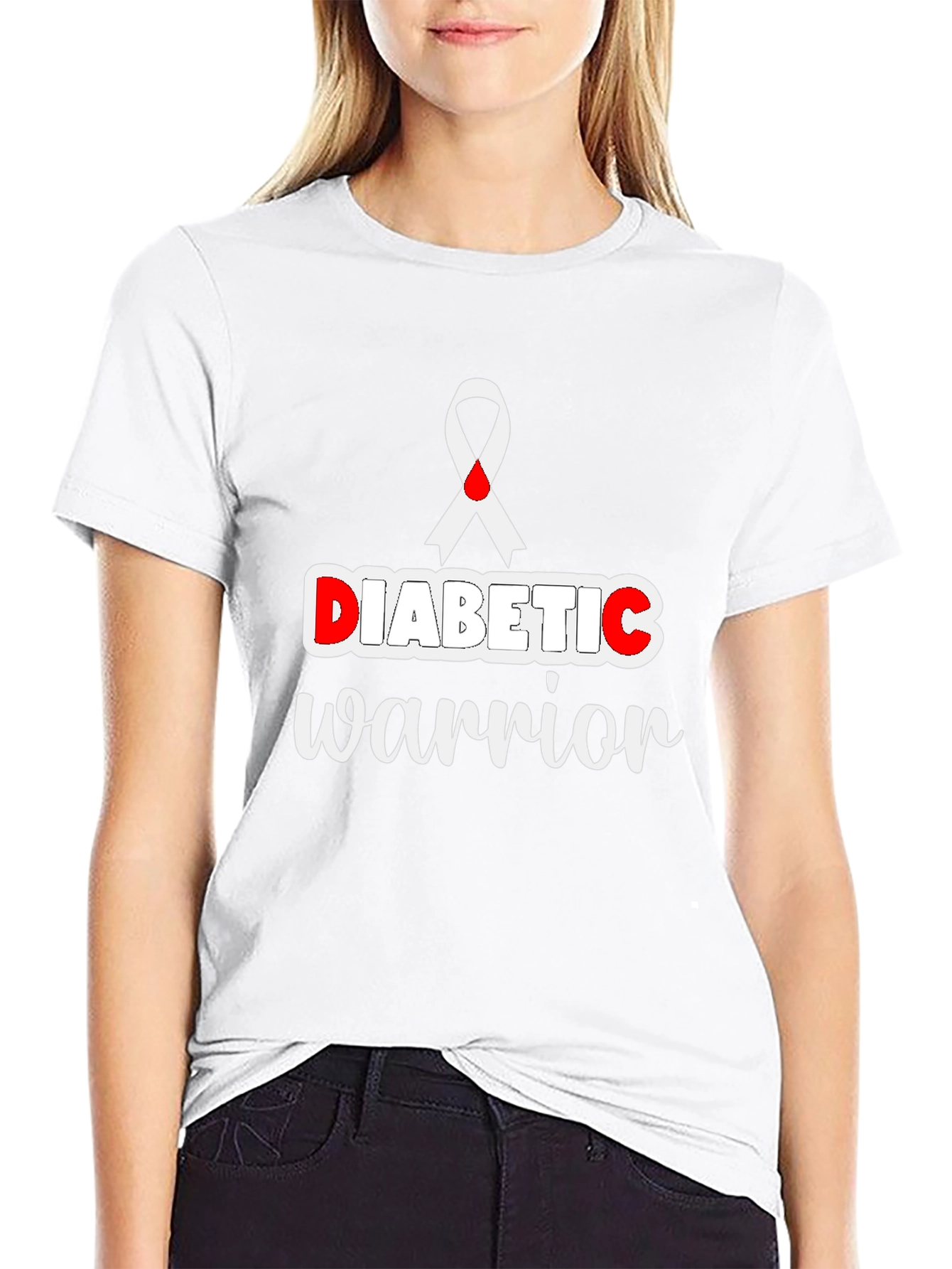 Diabetic Warrior T-Shirt - Awareness Ribbon Tee