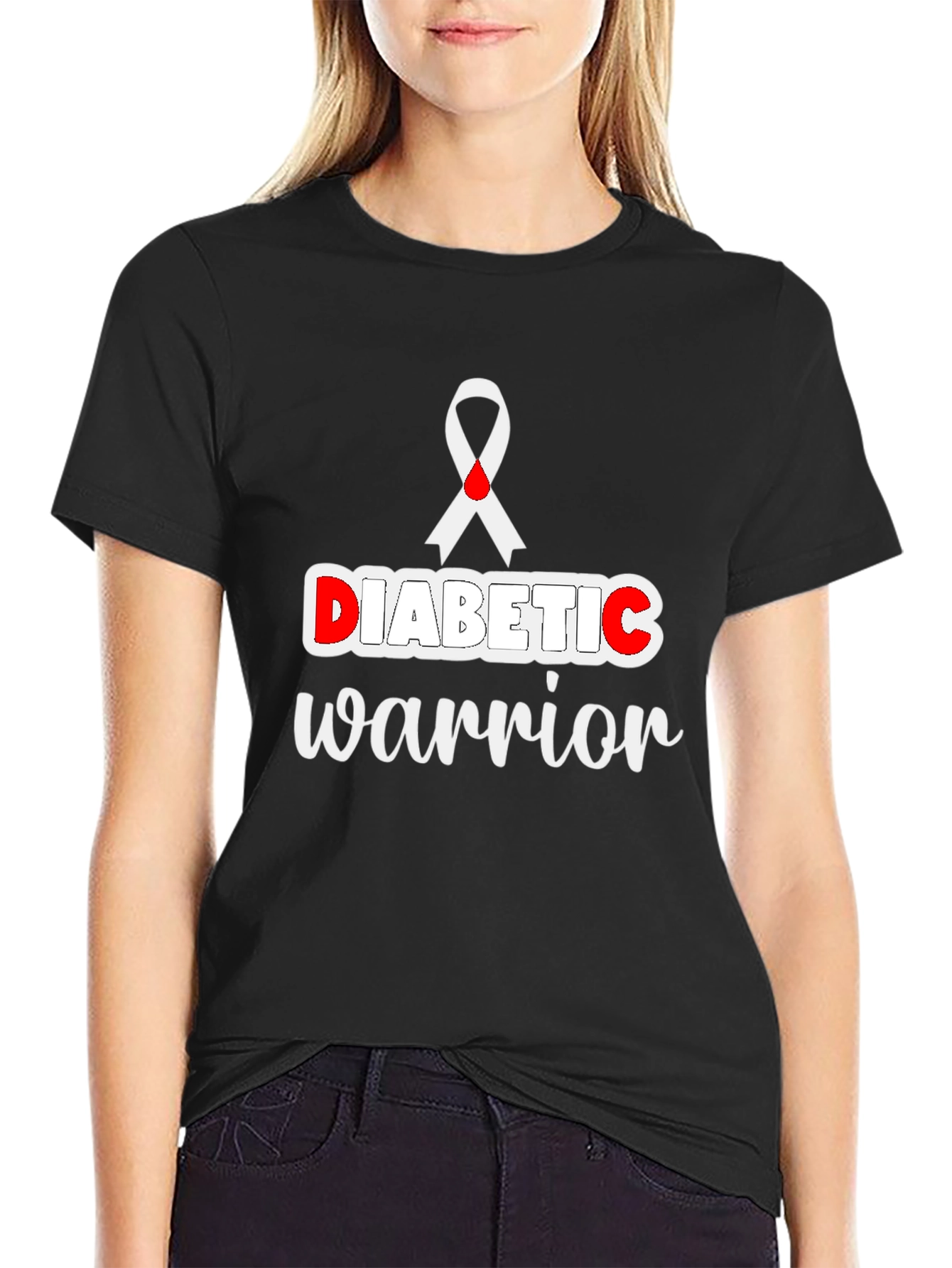 Diabetic Warrior T-Shirt - Awareness Ribbon Tee