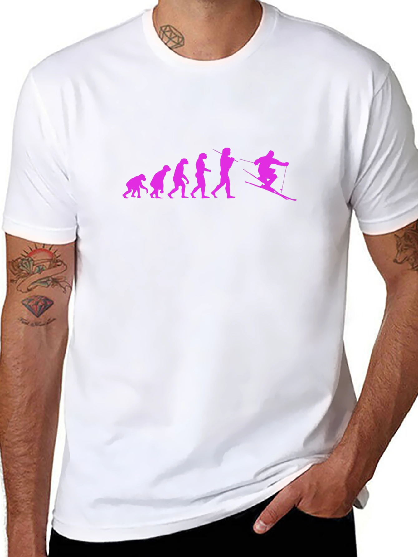 Ski Evolution T-Shirt - Cool Graphic Tee