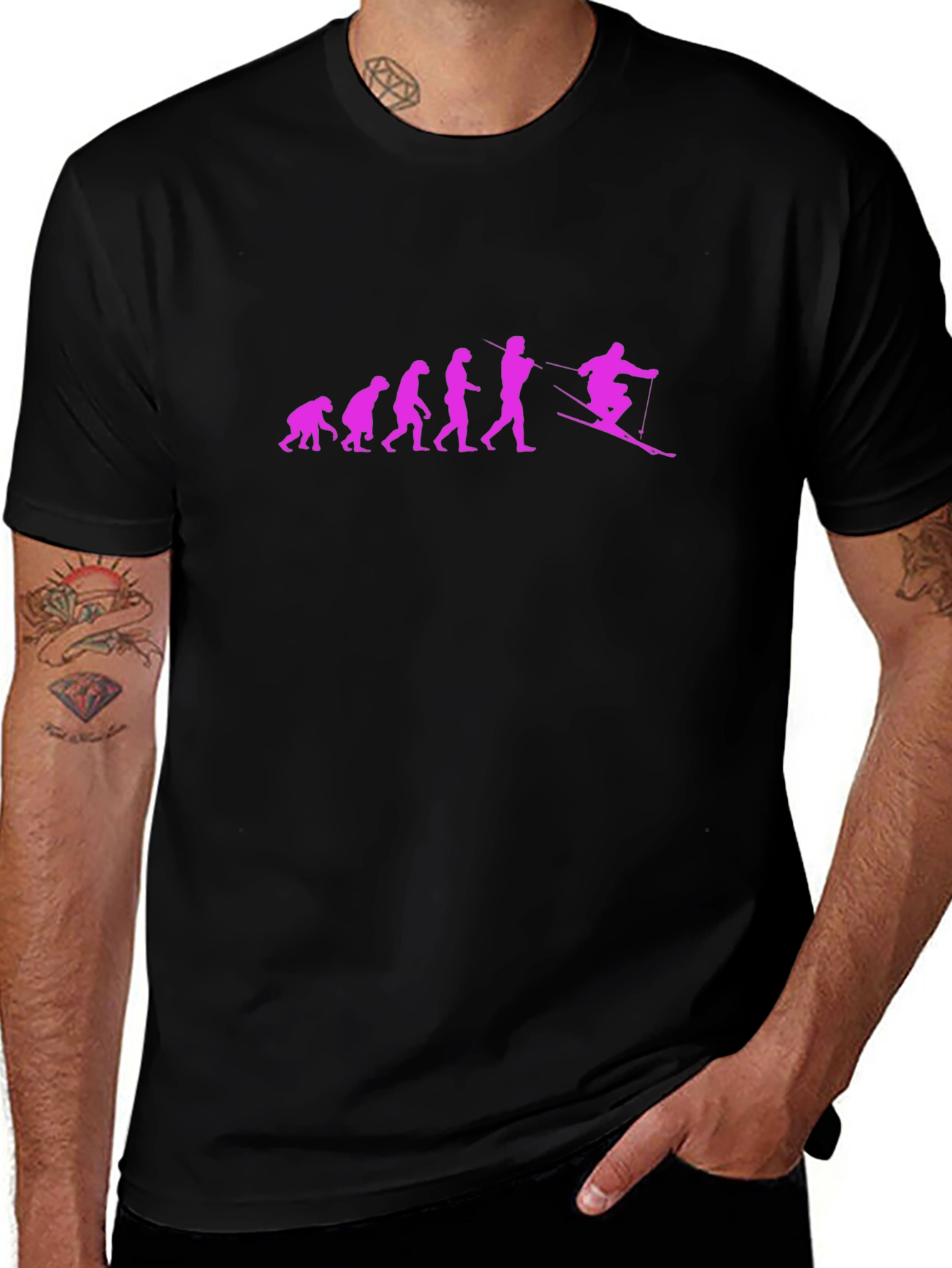 Ski Evolution T-Shirt - Cool Graphic Tee