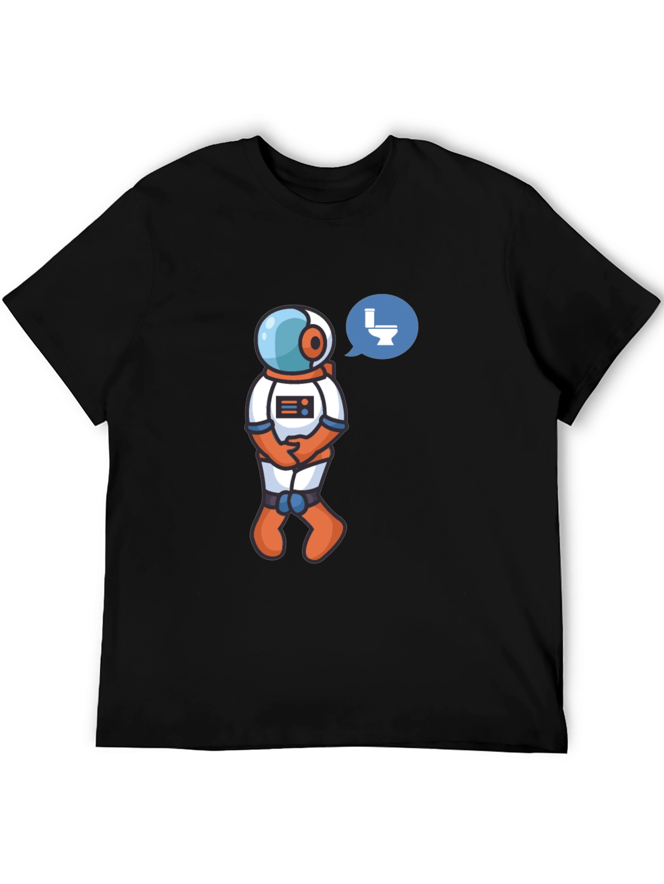 Astronaut Toilet Humor T-Shirt - Black