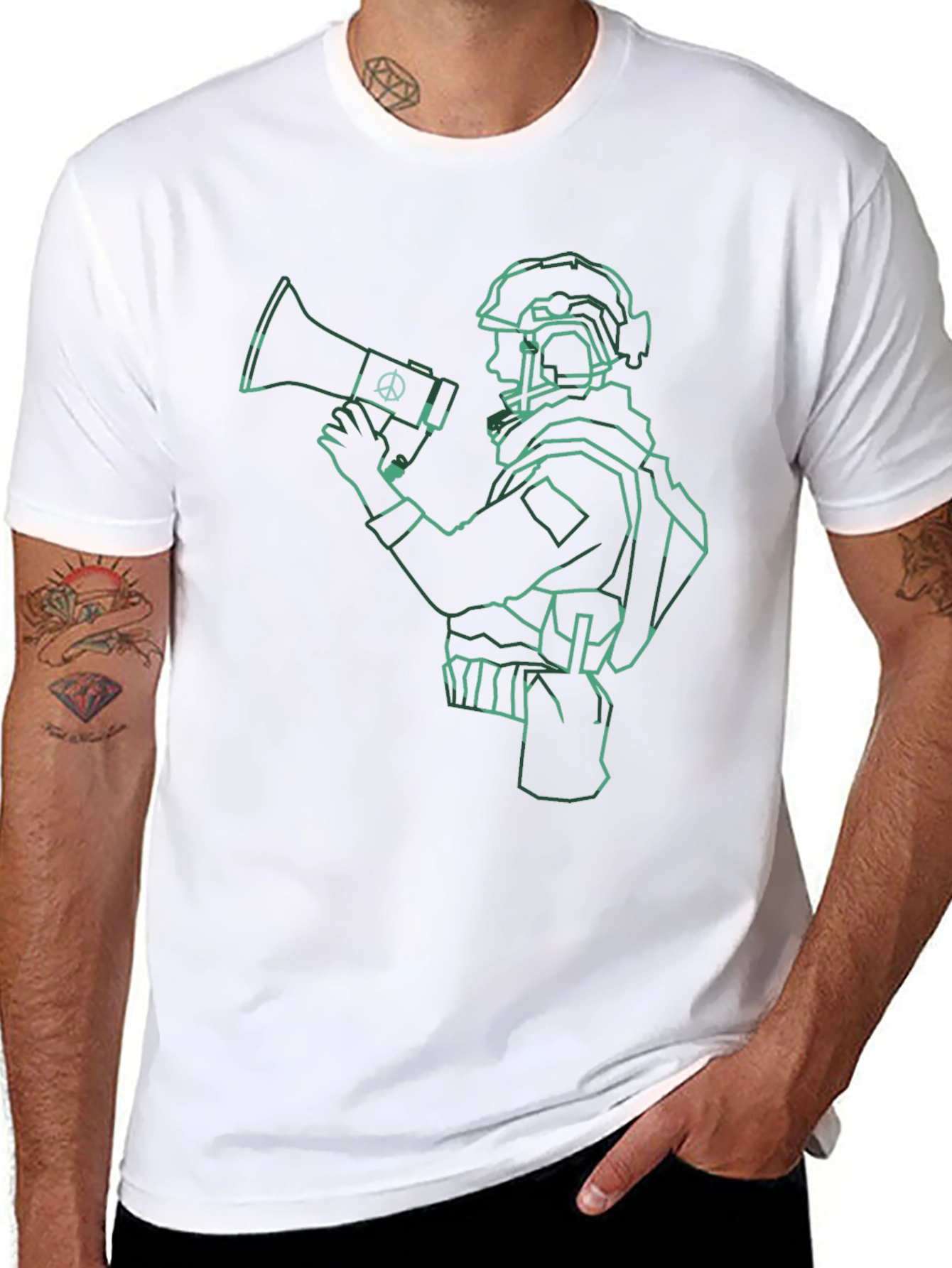 Peacekeeper Graphic Tee - Military & Harmony