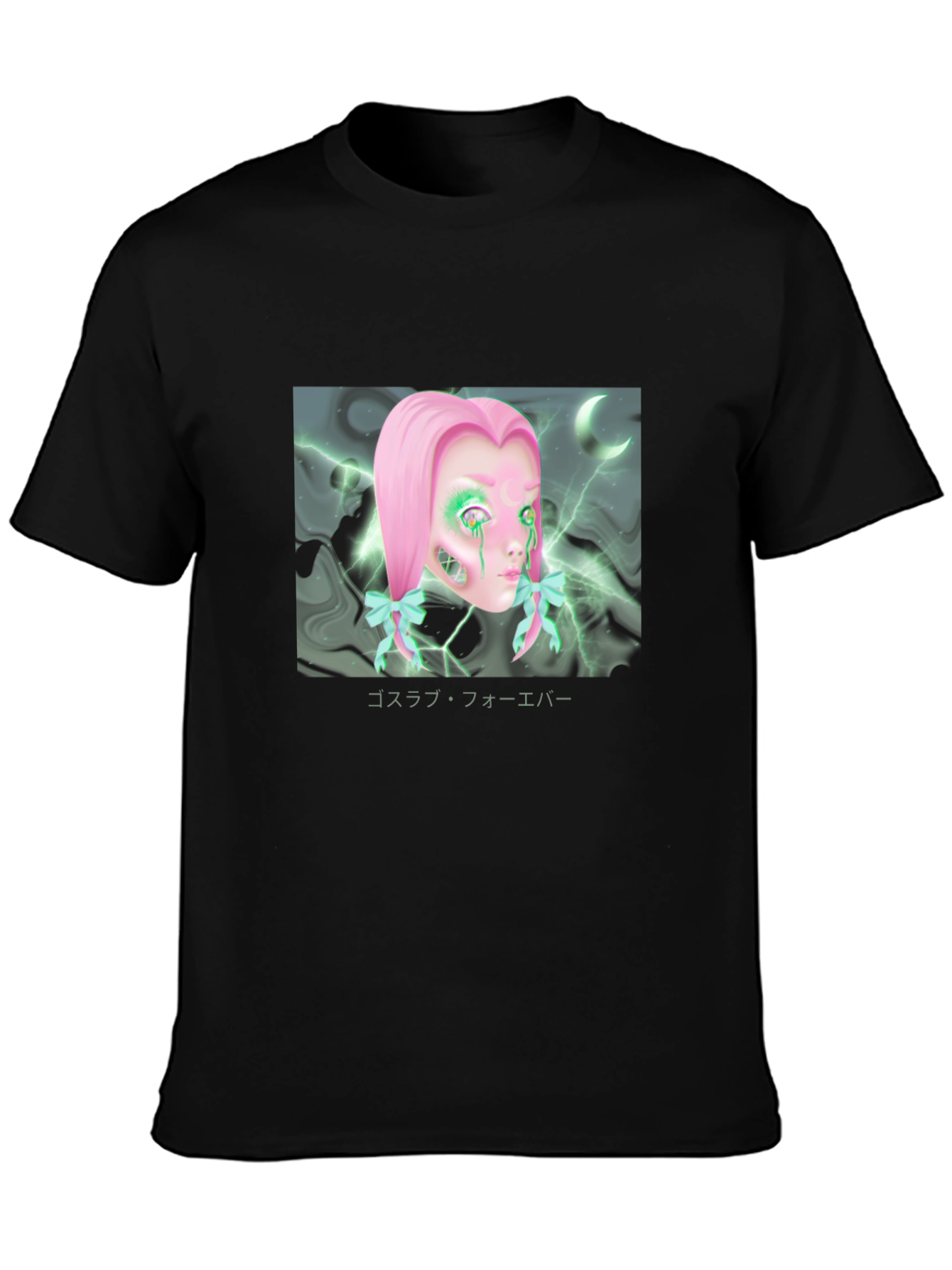 Goth Aesthetic T-Shirt with Doll Graphic