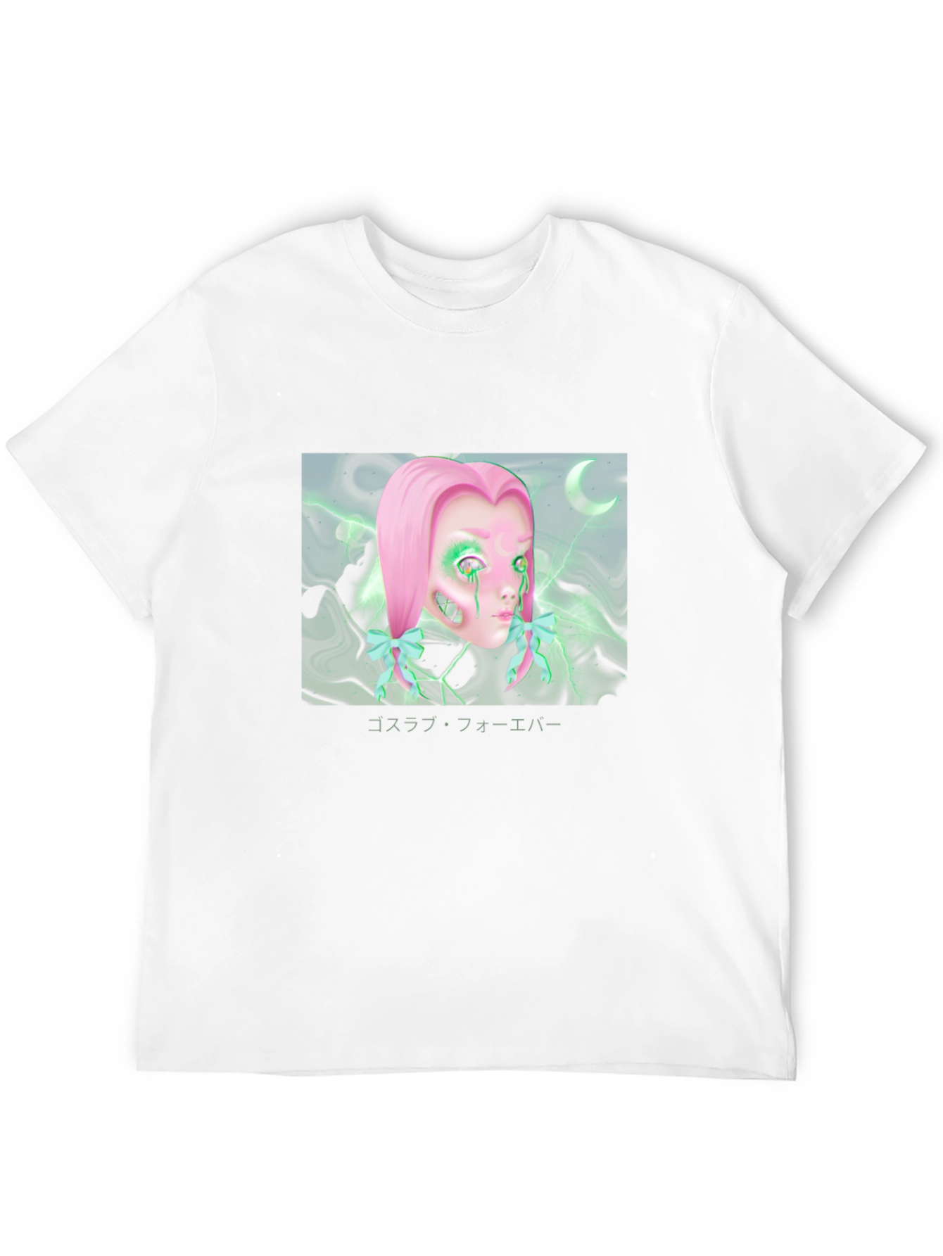 Goth Aesthetic T-Shirt with Doll Graphic