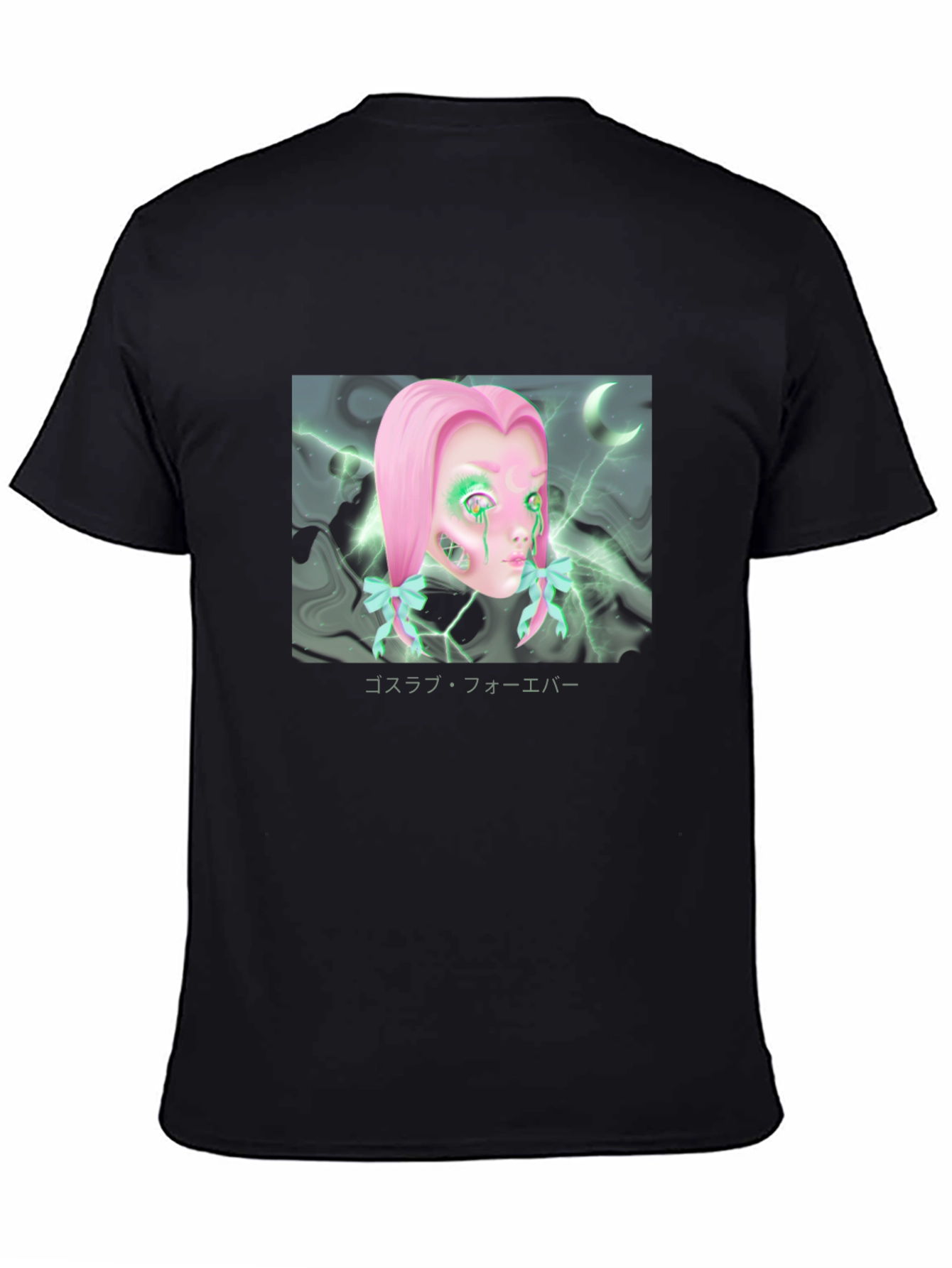 Goth Aesthetic T-Shirt with Doll Graphic