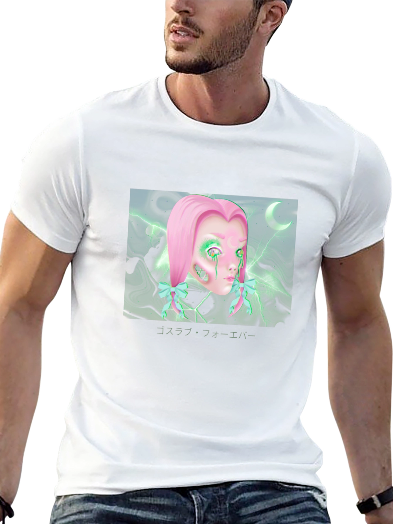 Goth Aesthetic T-Shirt with Doll Graphic