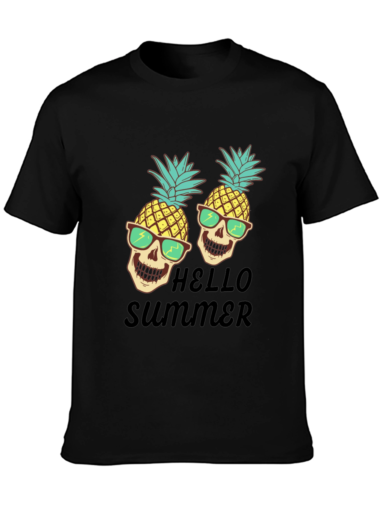 Skull Pineapple Hello Summer T-Shirt