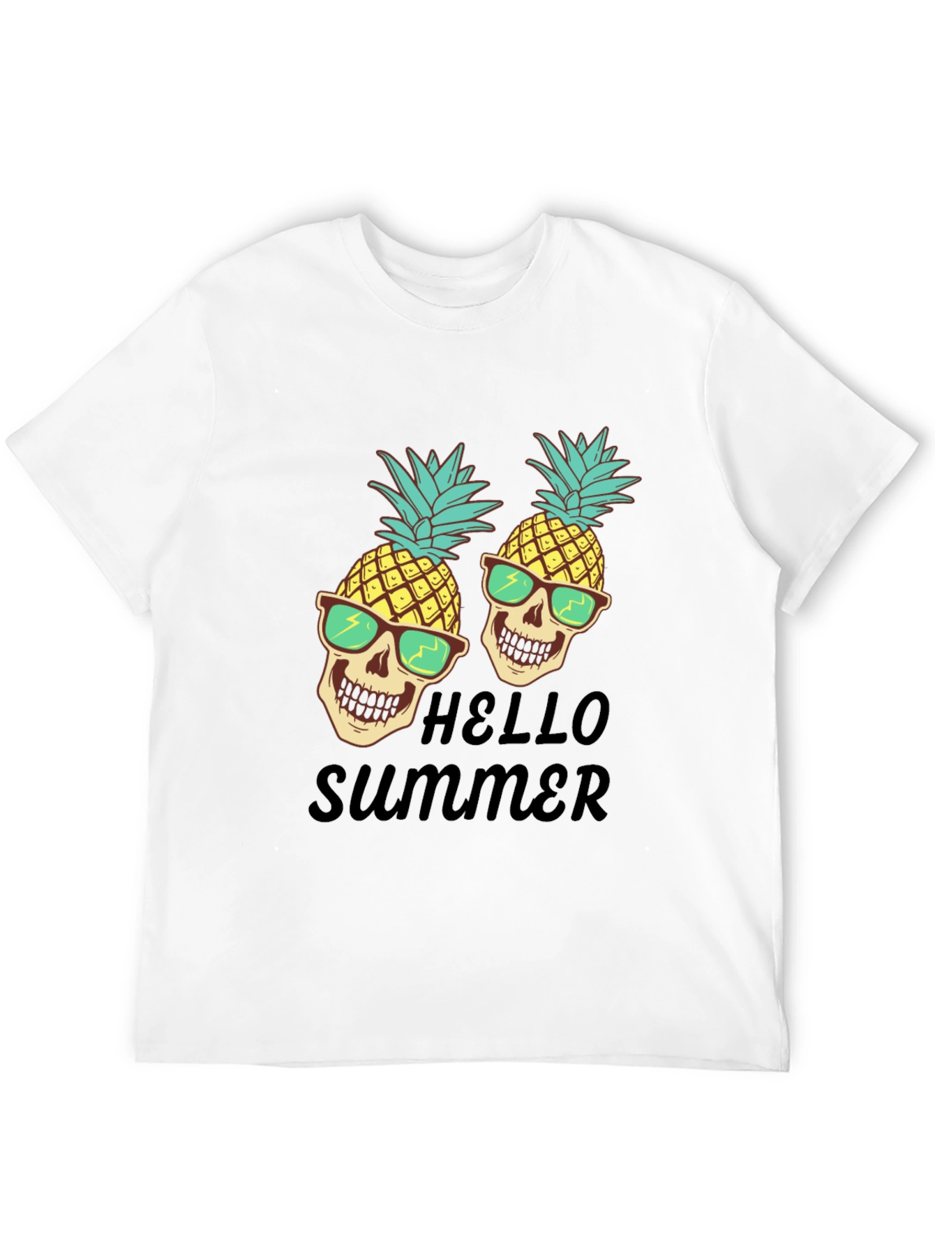 Skull Pineapple Hello Summer T-Shirt