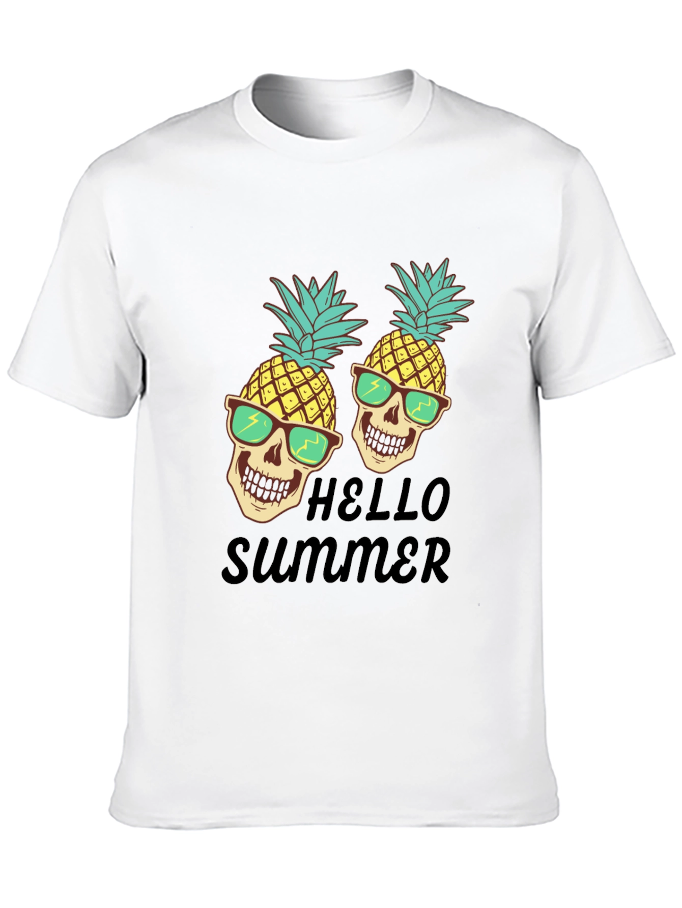 Skull Pineapple Hello Summer T-Shirt