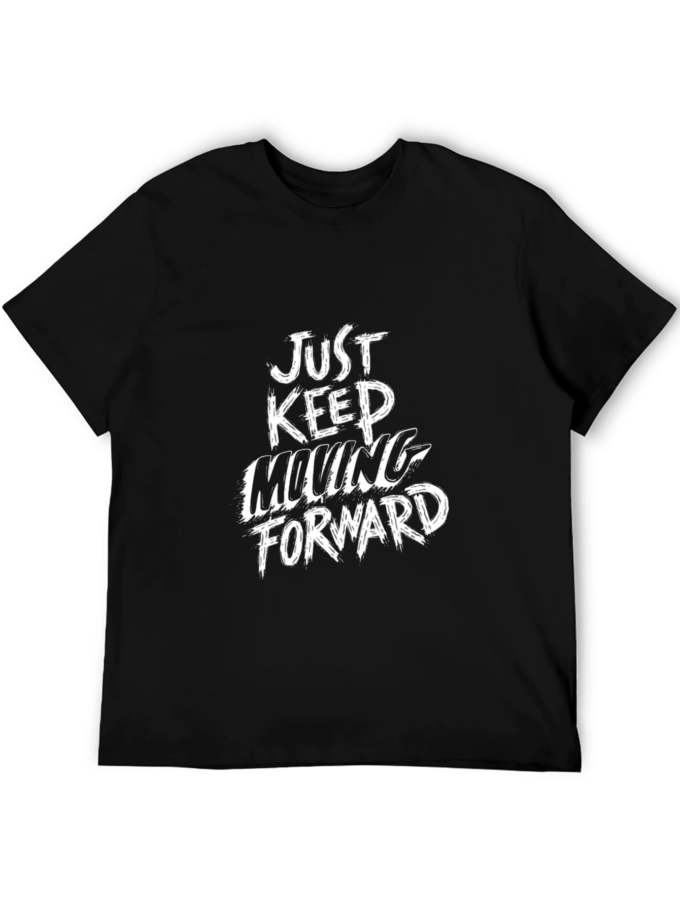Inspirational Graphic Print Tee - Keep Moving Forward
