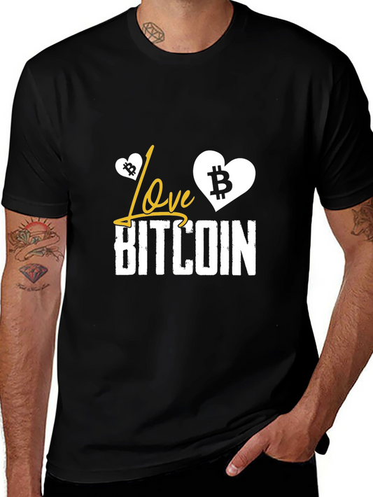 Love Bitcoin Graphic T-Shirt - Crypto Currency Tee