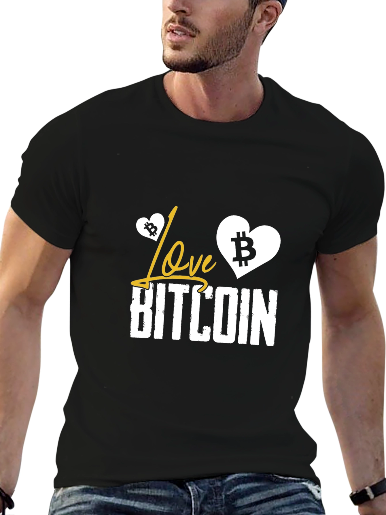 Love Bitcoin Graphic T-Shirt - Crypto Currency Tee